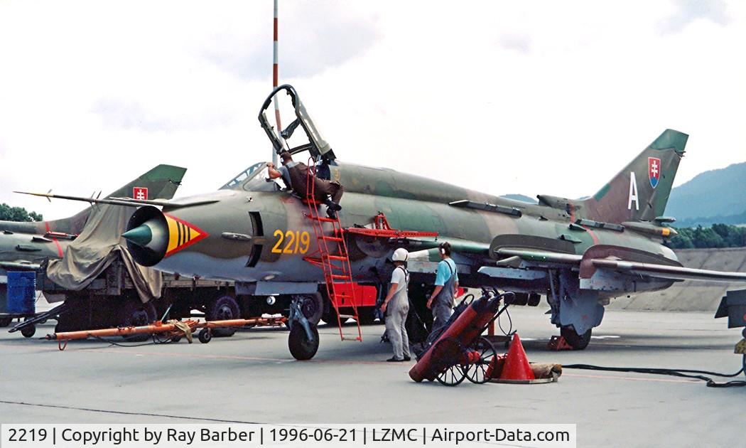 2219, Sukhoi Su-22M-4 C/N 22719, Sukhoi Su-22M-4K Fitter [22719] (Slovak Air Force) Malacky~OM 21/06/1996