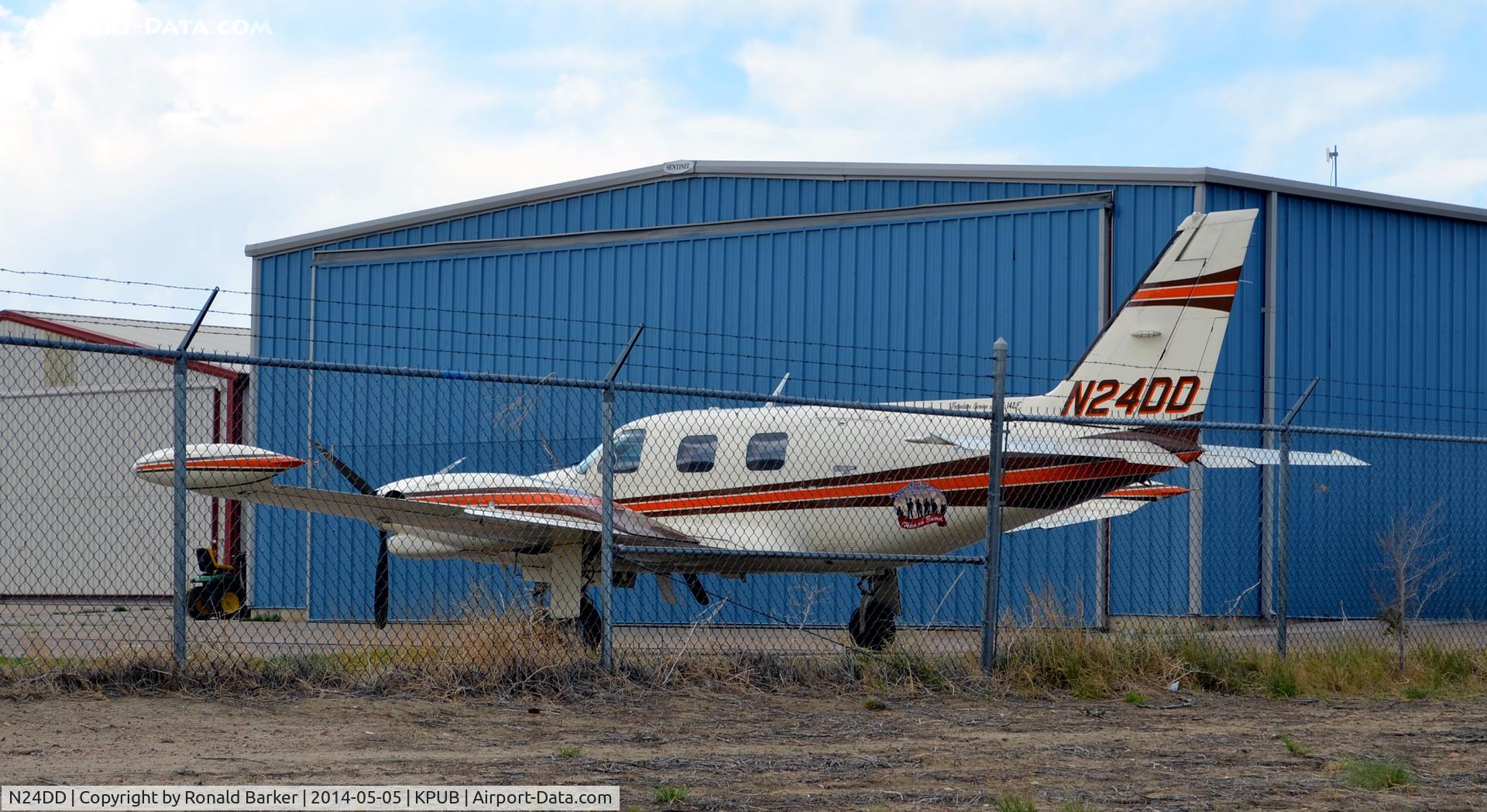 N24DD, 1979 Piper PA-31T C/N 31T-7920074, Parked Pueblo