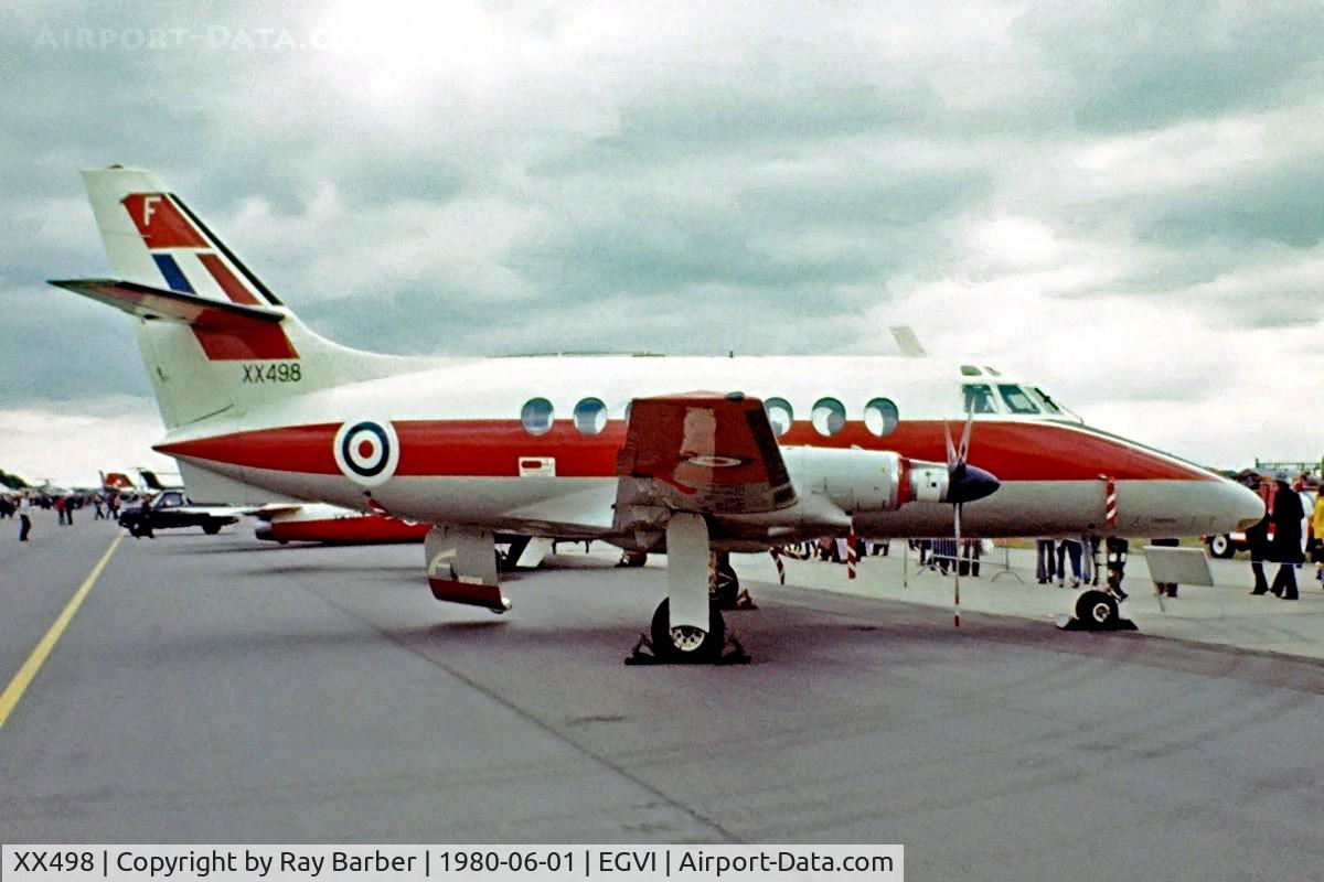 XX498, 1976 Scottish Aviation HP-137 Jetstream T.1 C/N 424, BAE Systems Jetstream T.1 [424] (Royal Air Force) RAF Greenham Common~G 01/06/1980. From a slide.