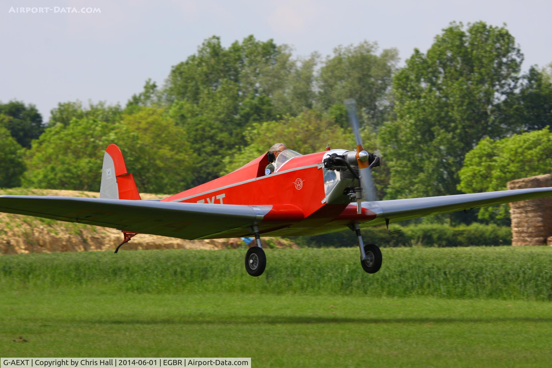 G-AEXT, 1937 Dart Kitten II C/N 123, at Breighton's Open Cockpit & Biplane Fly-in, 2014