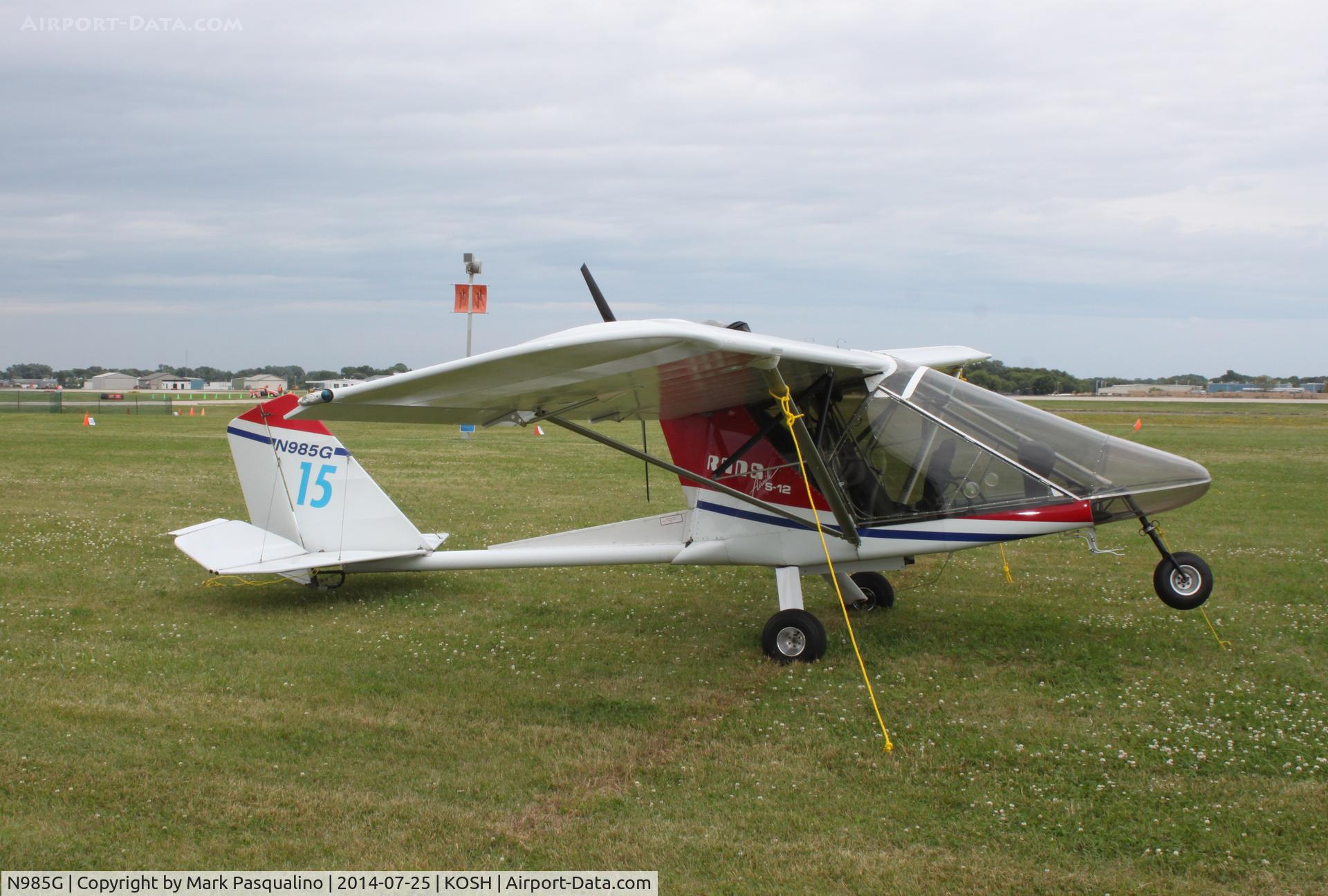 N985G, 2000 Rans S-12 Airaile C/N 0295560, Rans S-12