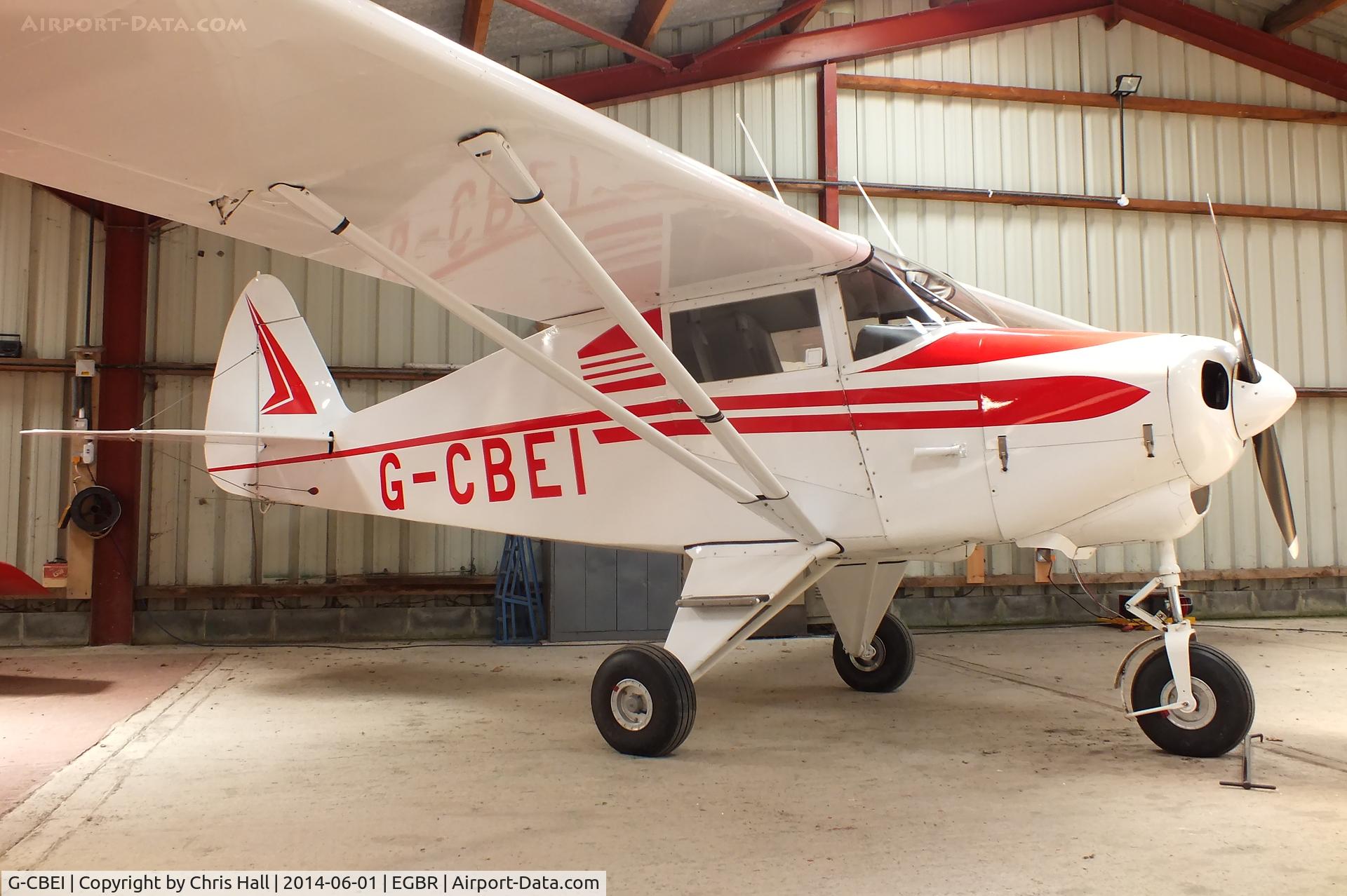 G-CBEI, 1961 Piper PA-22-108 Colt Colt C/N 22-9136, at Breighton's Open Cockpit & Biplane Fly-in, 2014