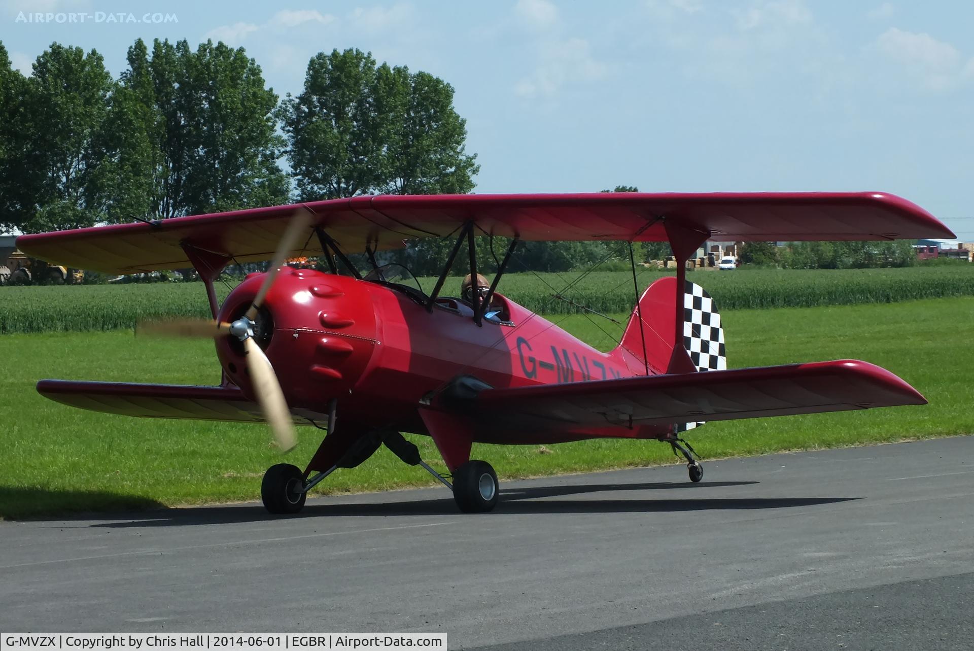 G-MVZX, 1990 Murphy Renegade Spirit UK C/N PFA 188-11590, at Breighton's Open Cockpit & Biplane Fly-in, 2014