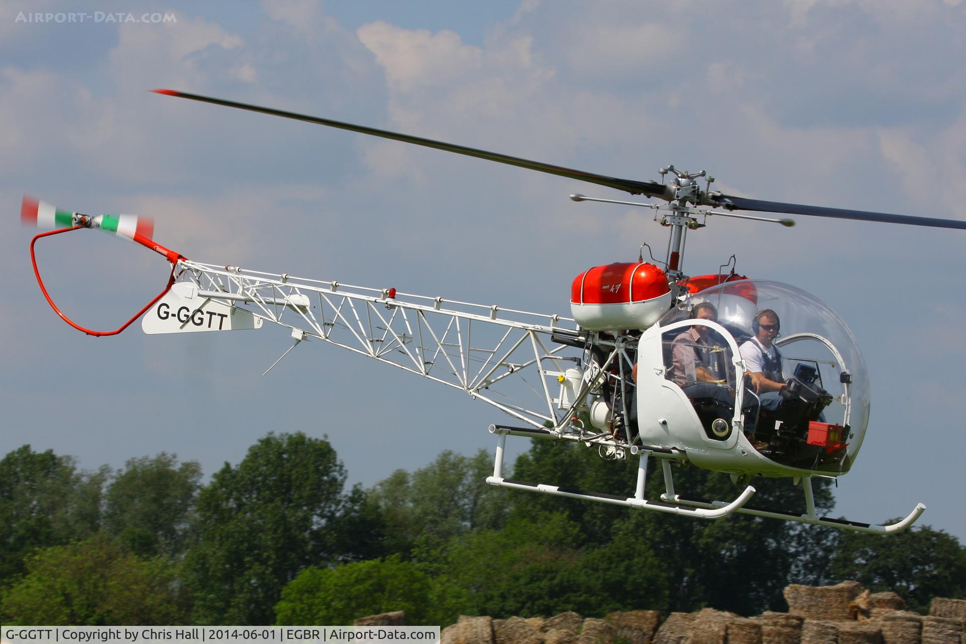 G-GGTT, 1970 Agusta AB-47G-4A C/N 2538, at Breighton's Open Cockpit & Biplane Fly-in, 2014