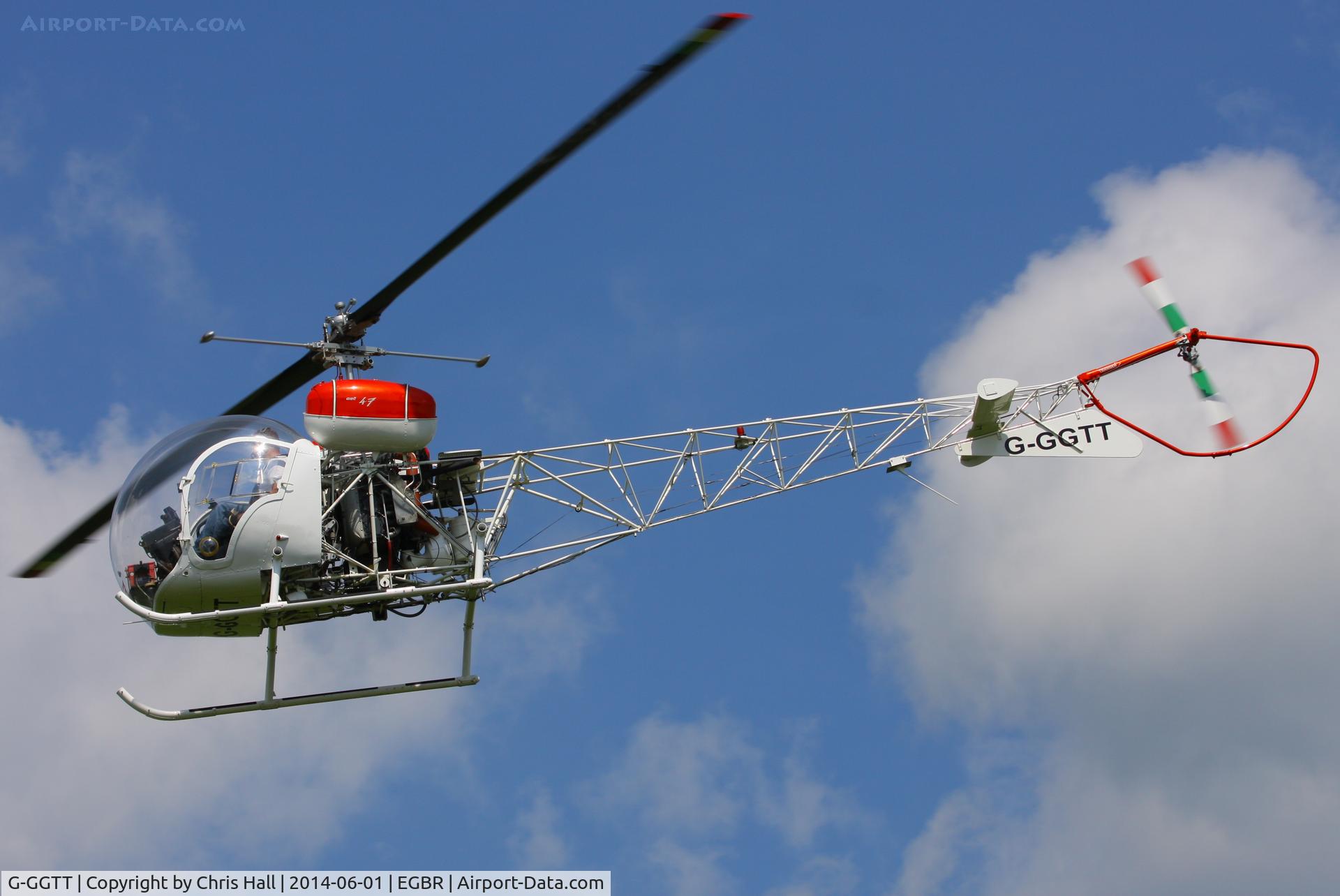G-GGTT, 1970 Agusta AB-47G-4A C/N 2538, at Breighton's Open Cockpit & Biplane Fly-in, 2014