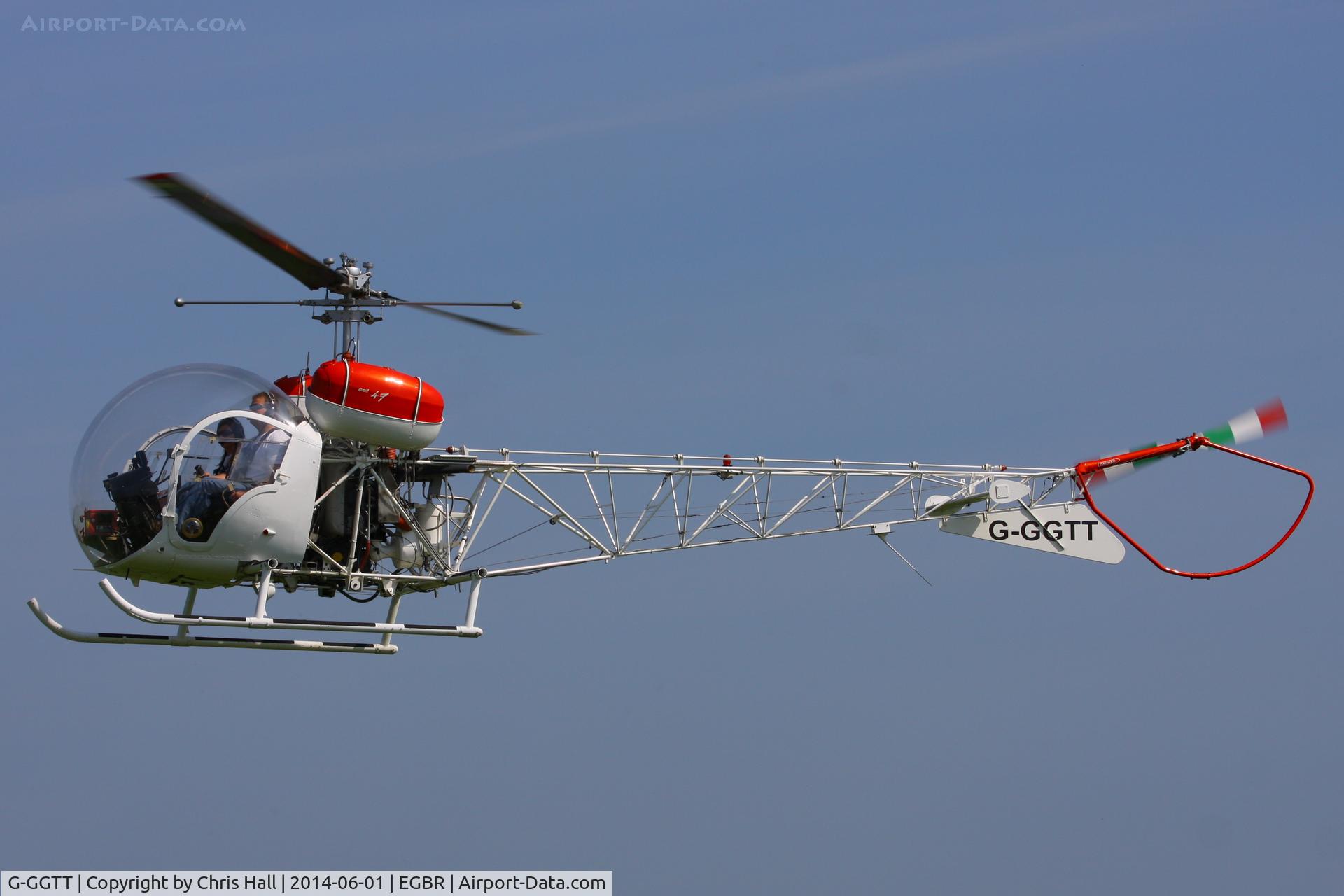 G-GGTT, 1970 Agusta AB-47G-4A C/N 2538, at Breighton's Open Cockpit & Biplane Fly-in, 2014