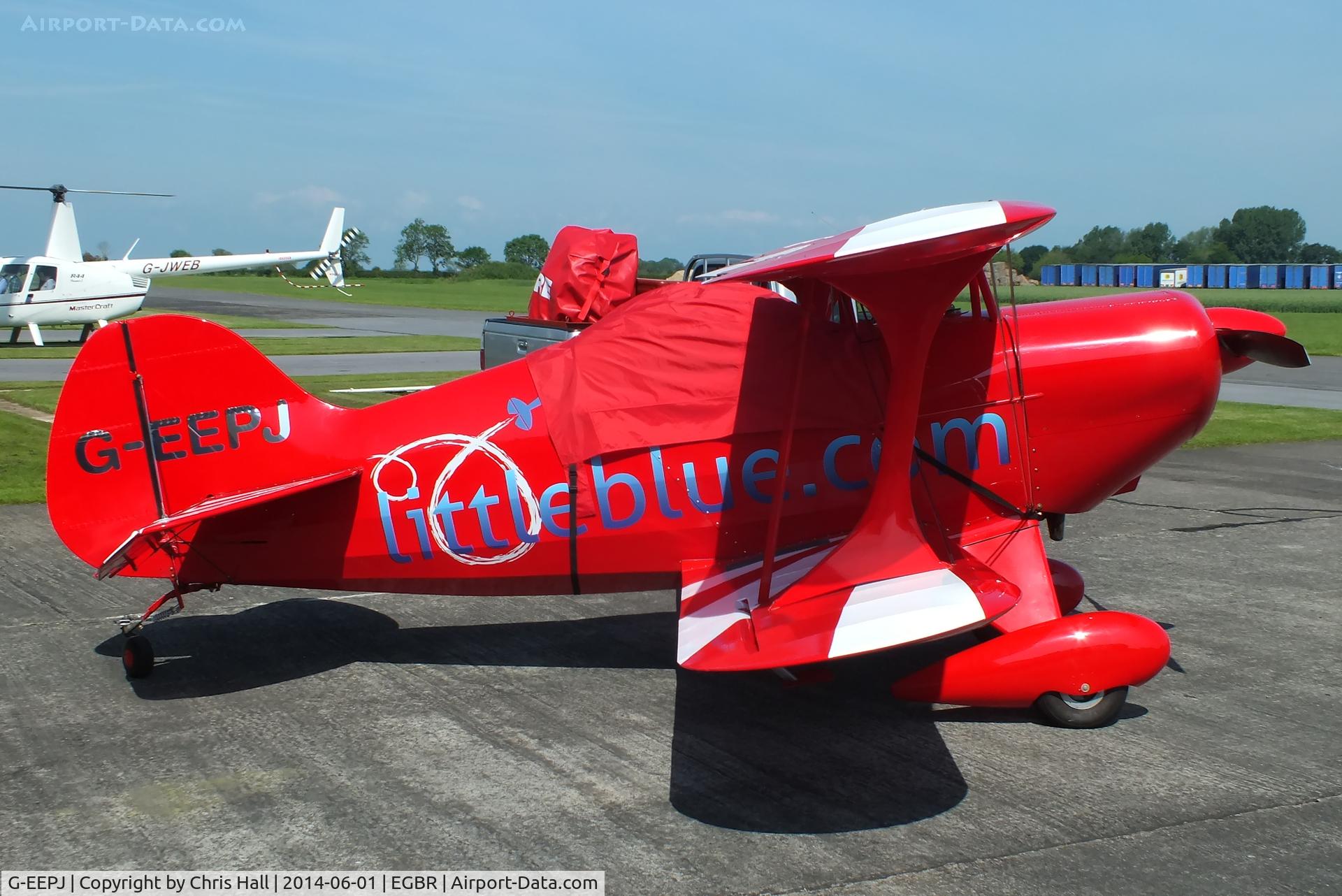 G-EEPJ, 1991 Pitts S-1S Special C/N PFA 009-11557, at Breighton's Open Cockpit & Biplane Fly-in, 2014