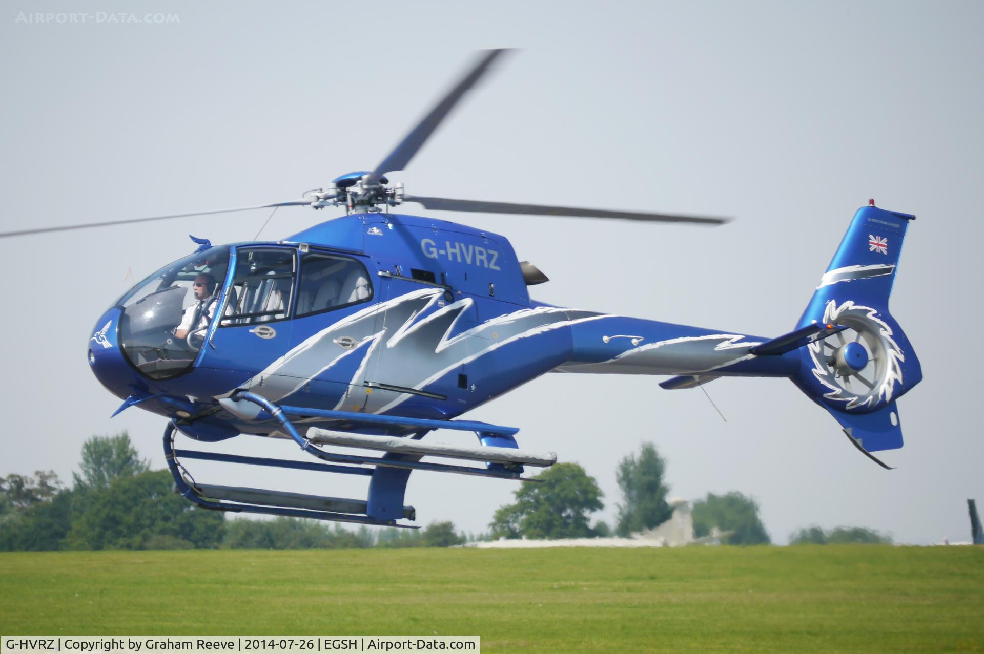 G-HVRZ, 2003 Eurocopter EC-120B Colibri C/N 1338, About to land.
