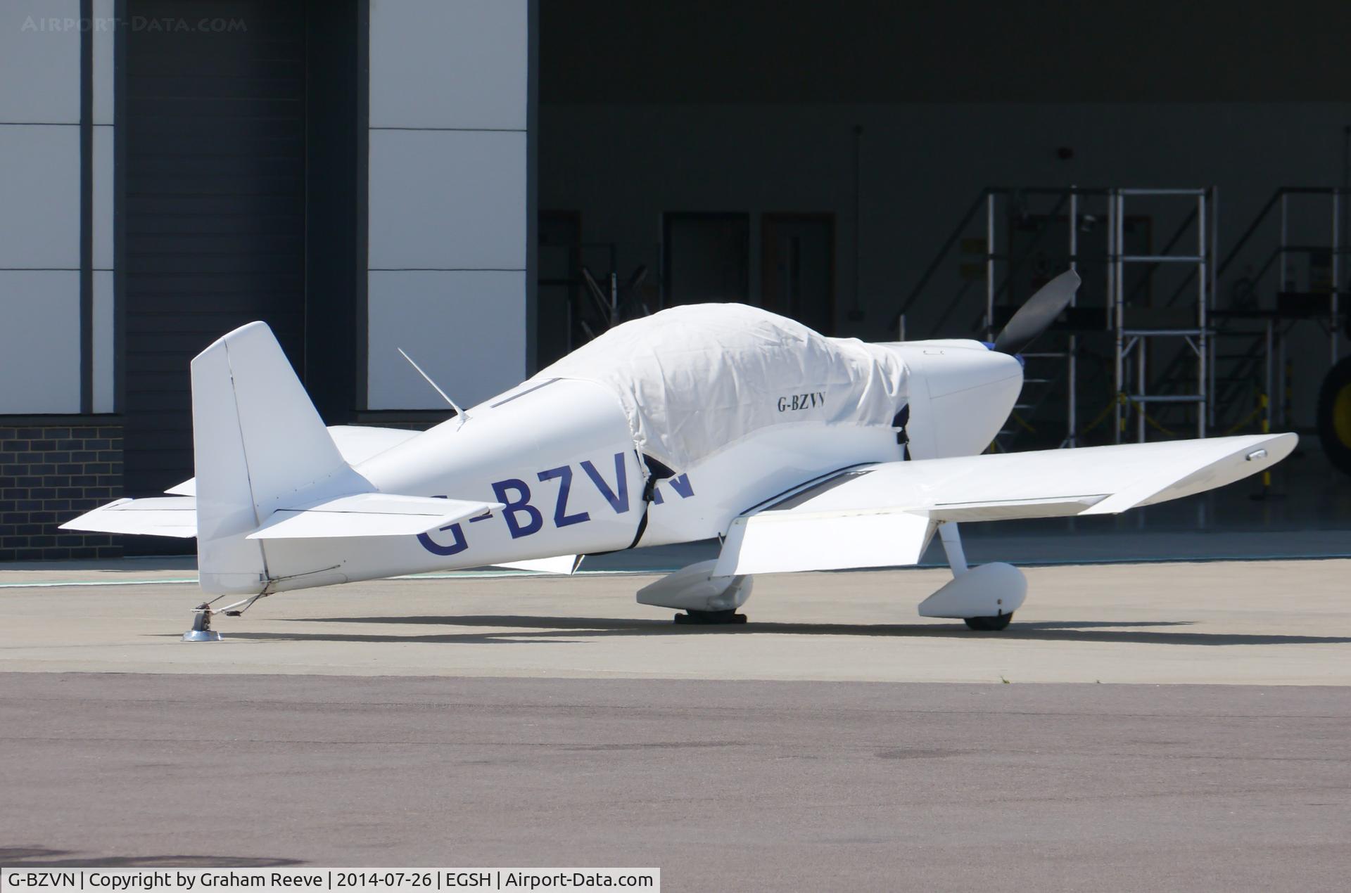 G-BZVN, 2001 Vans RV-6 C/N PFA 181A-13188, Parked at Norwich.