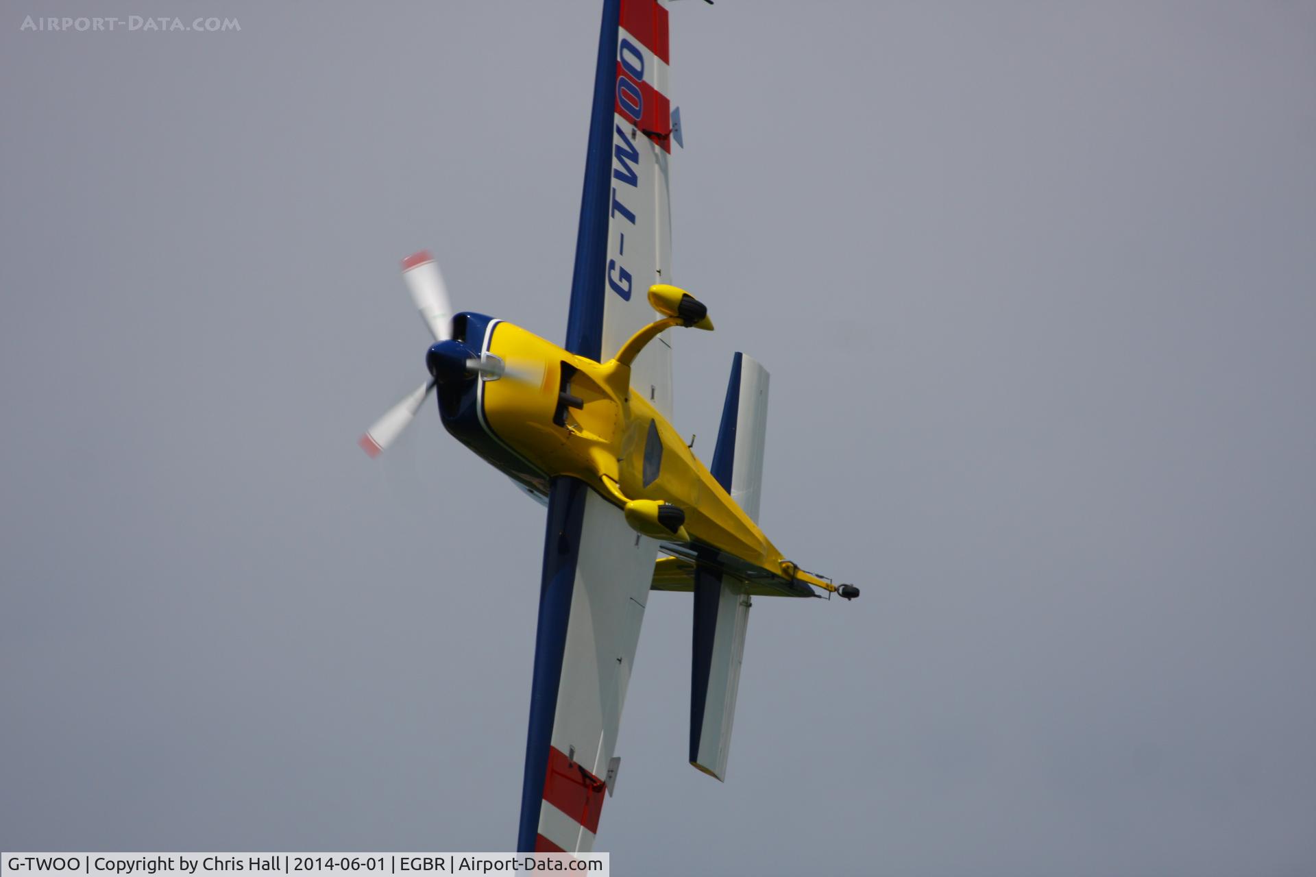 G-TWOO, 1996 Extra EA-300/200 C/N 05, at Breighton's Open Cockpit & Biplane Fly-in, 2014