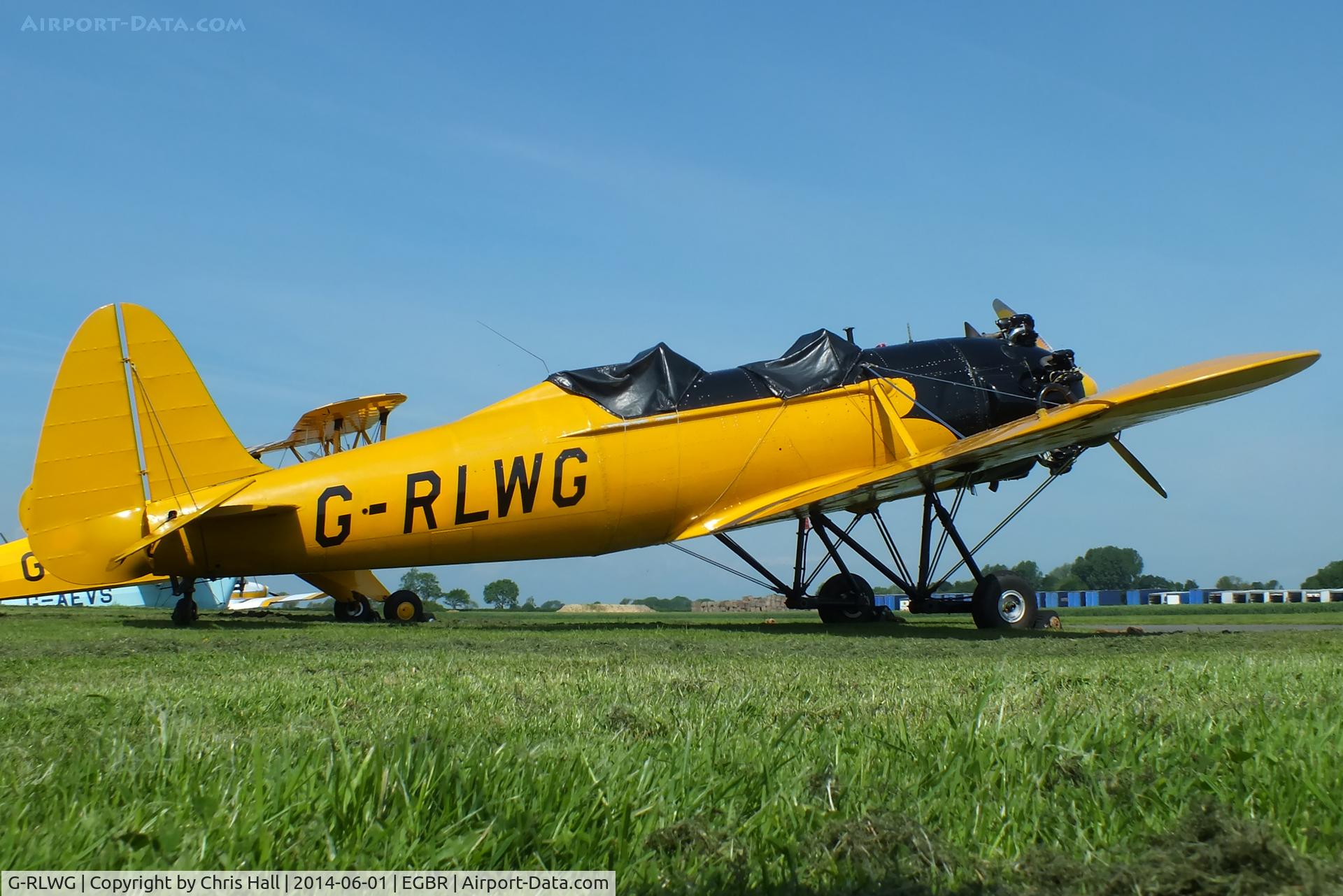 G-RLWG, 1942 Ryan PT-22 Recruit (ST3KR) C/N 1716, at Breighton's Open Cockpit & Biplane Fly-in, 2014