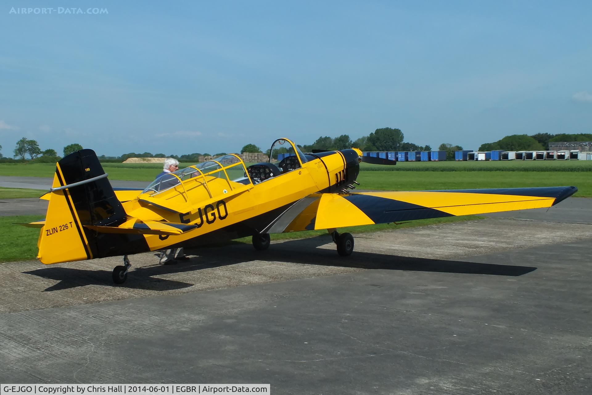 G-EJGO, 1958 Zlin Z-226 Trener C/N 199, at Breighton's Open Cockpit & Biplane Fly-in, 2014