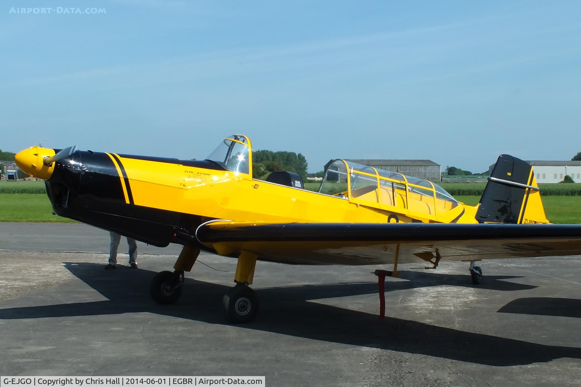 G-EJGO, 1958 Zlin Z-226 Trener C/N 199, at Breighton's Open Cockpit & Biplane Fly-in, 2014