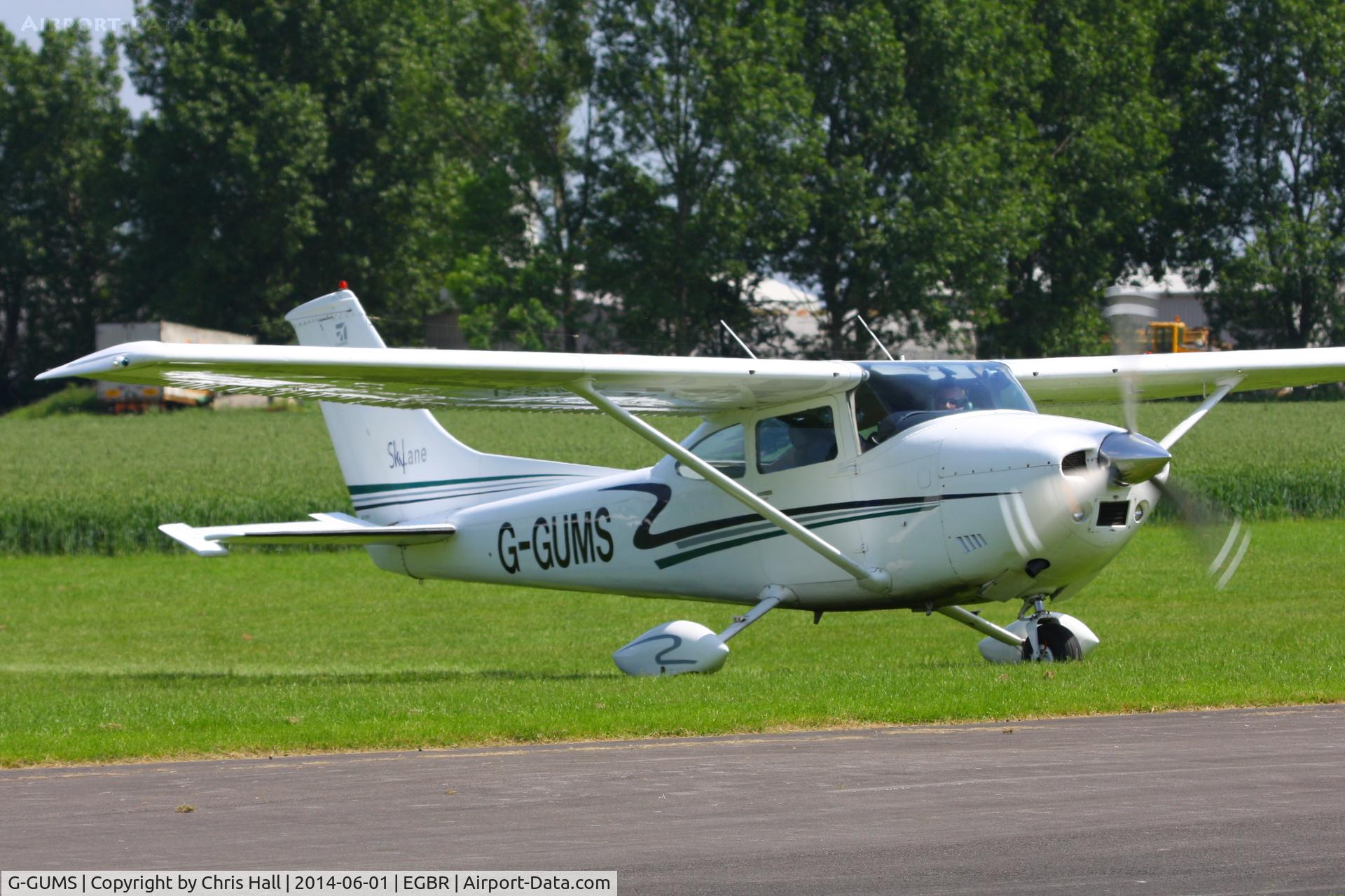 G-GUMS, 1973 Cessna 182P Skylane C/N 182-61643, at Breighton's Open Cockpit & Biplane Fly-in, 2014