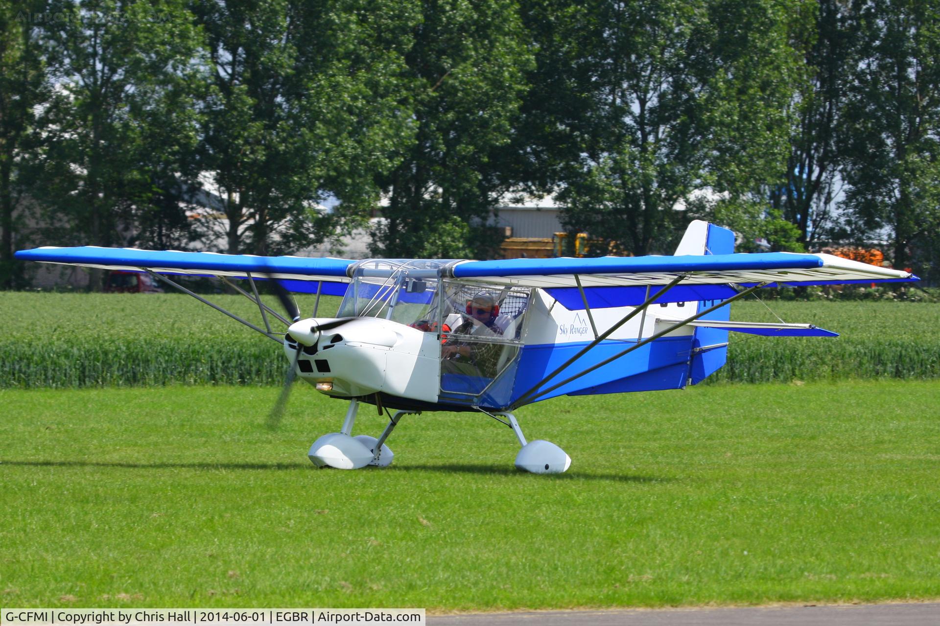 G-CFMI, 2008 Skyranger 912(1) C/N BMAA/HB/580, at Breighton's Open Cockpit & Biplane Fly-in, 2014