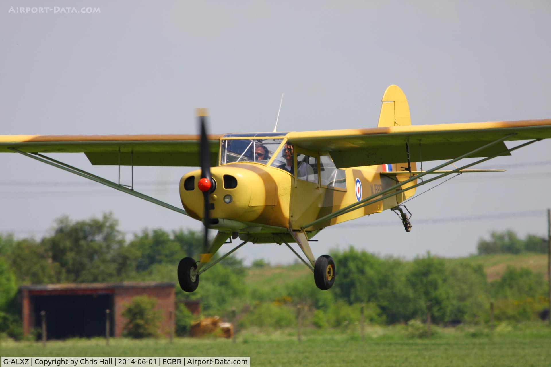 G-ALXZ, 1944 Taylorcraft Auster Mk.5/150 C/N 1082, at Breighton's Open Cockpit & Biplane Fly-in, 2014