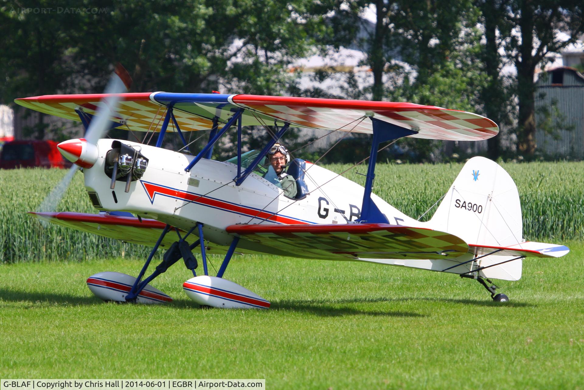 G-BLAF, 1987 Stolp SA-900 V-Star C/N PFA 106-10651, at Breighton's Open Cockpit & Biplane Fly-in, 2014