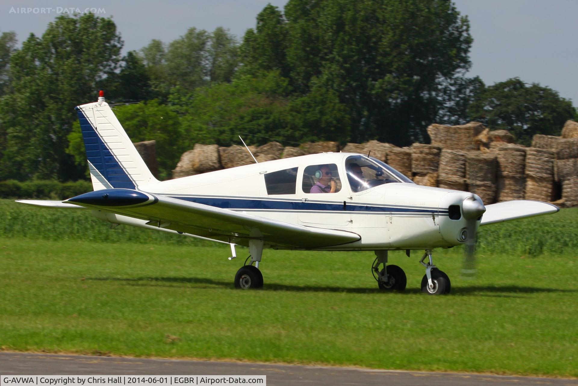 G-AVWA, 1967 Piper PA-28-140 Cherokee C/N 28-23660, at Breighton's Open Cockpit & Biplane Fly-in, 2014