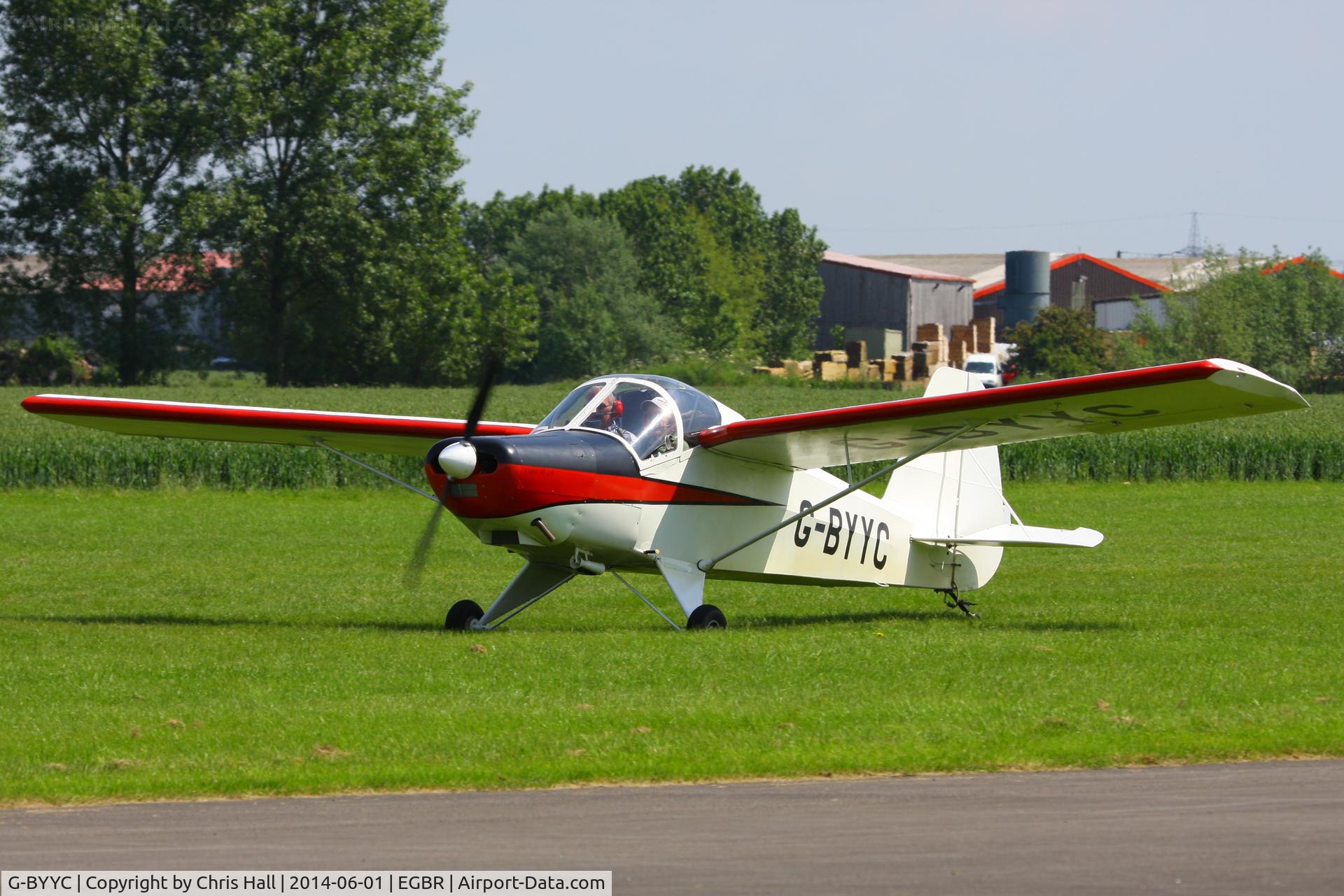 G-BYYC, 2000 Hapi Cygnet SF-2A C/N PFA 182-12311, at Breighton's Open Cockpit & Biplane Fly-in, 2014