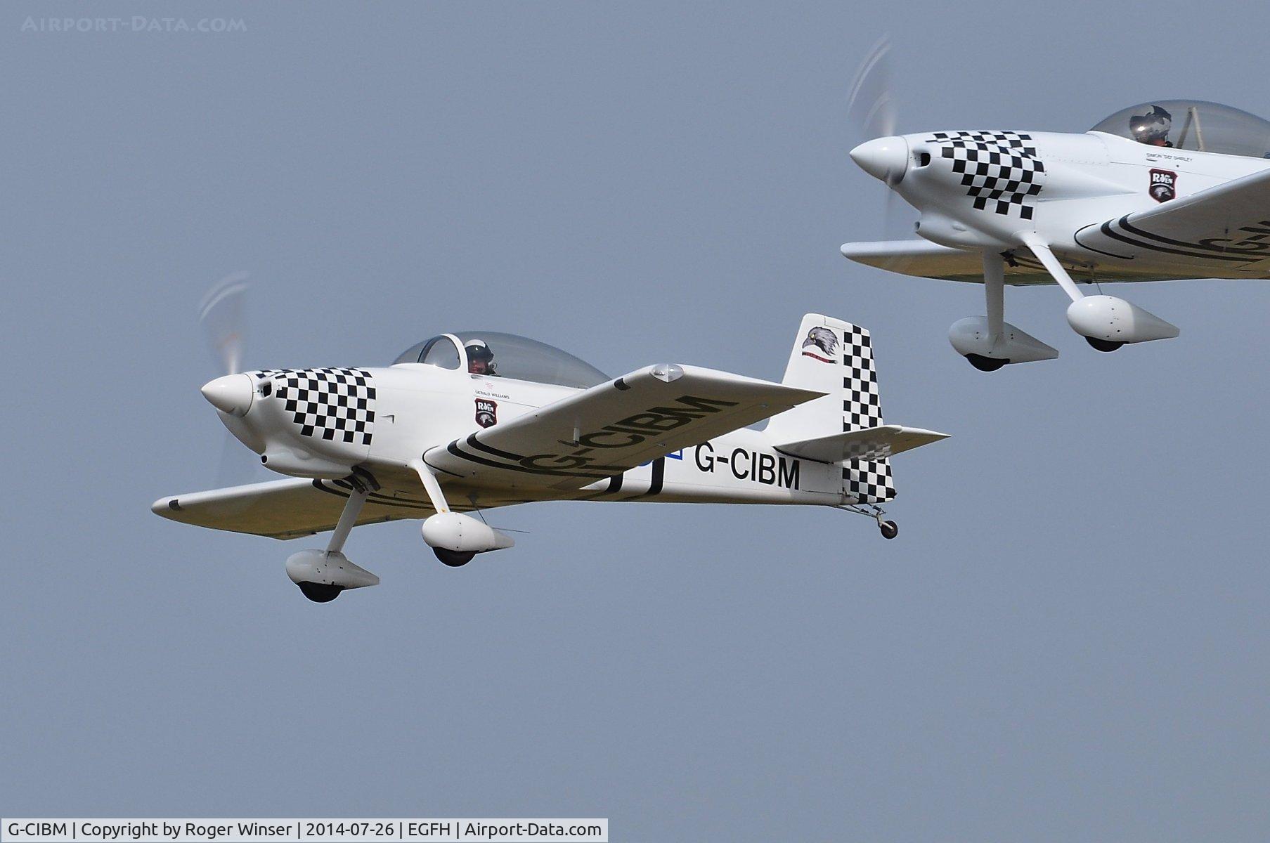 G-CIBM, 2013 Vans RV-8 C/N LAA 303-15083, Raven 4 on this occassion occupying the number 2 slot in a Team Raven formation take-off