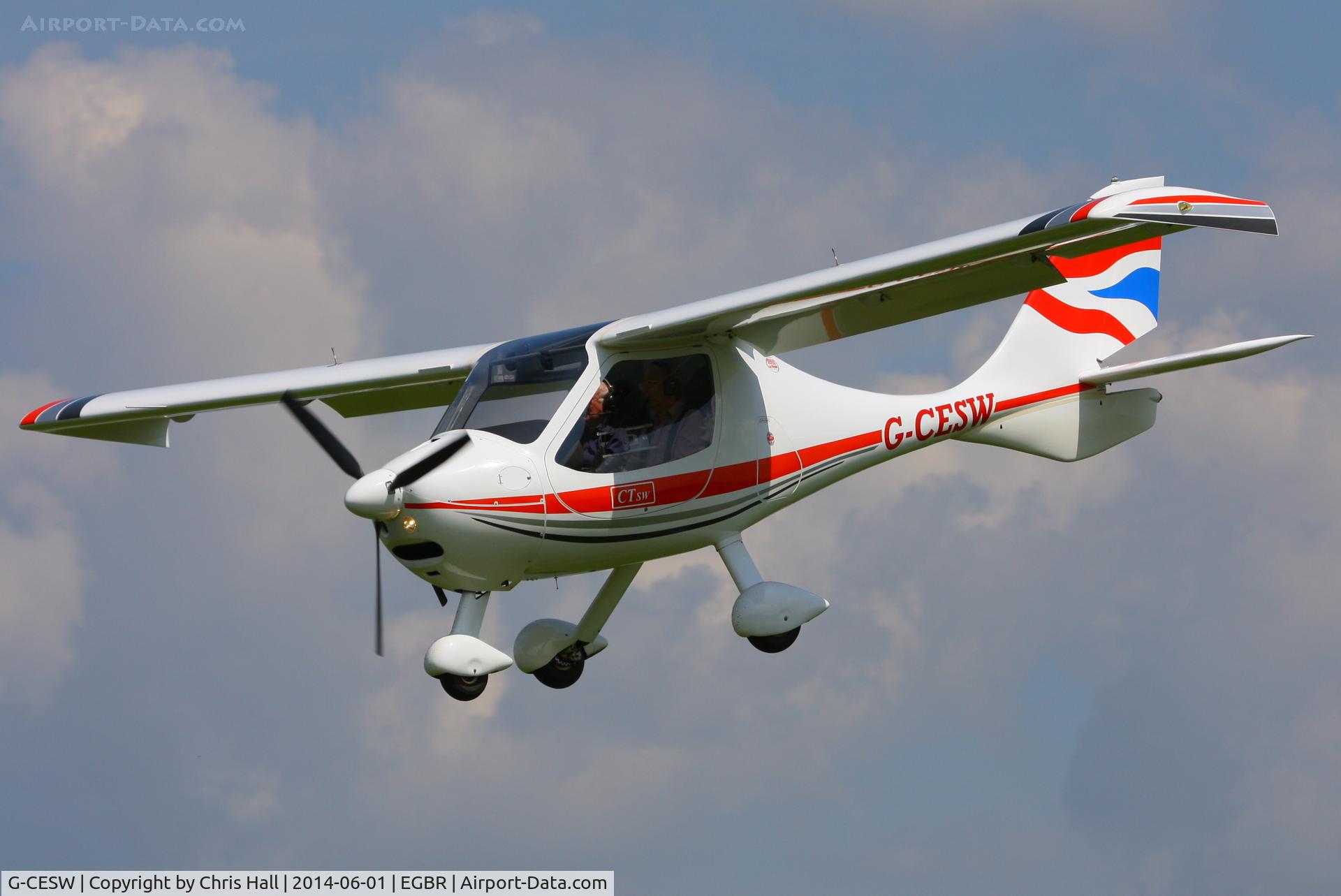 G-CESW, 2007 Flight Design CTSW C/N 8296, at Breighton's Open Cockpit & Biplane Fly-in, 2014