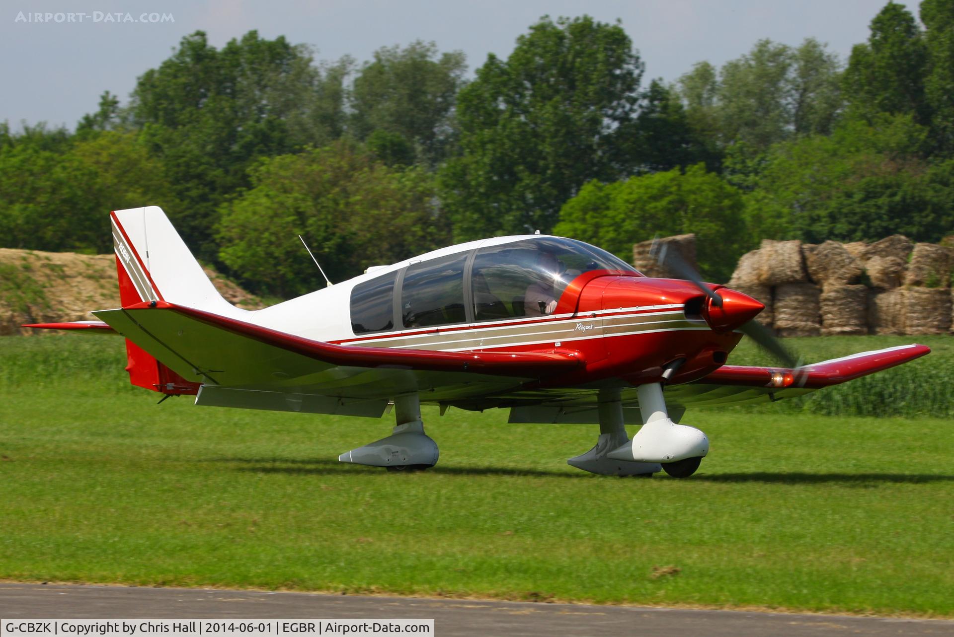 G-CBZK, 2002 Robin DR-400-180 Regent Regent C/N 2543, at Breighton's Open Cockpit & Biplane Fly-in, 2014