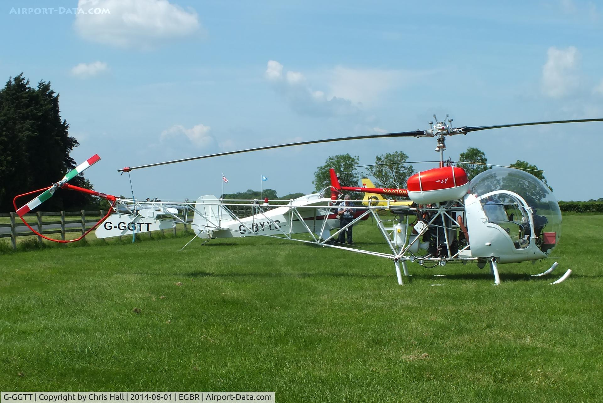G-GGTT, 1970 Agusta AB-47G-4A C/N 2538, at Breighton's Open Cockpit & Biplane Fly-in, 2014