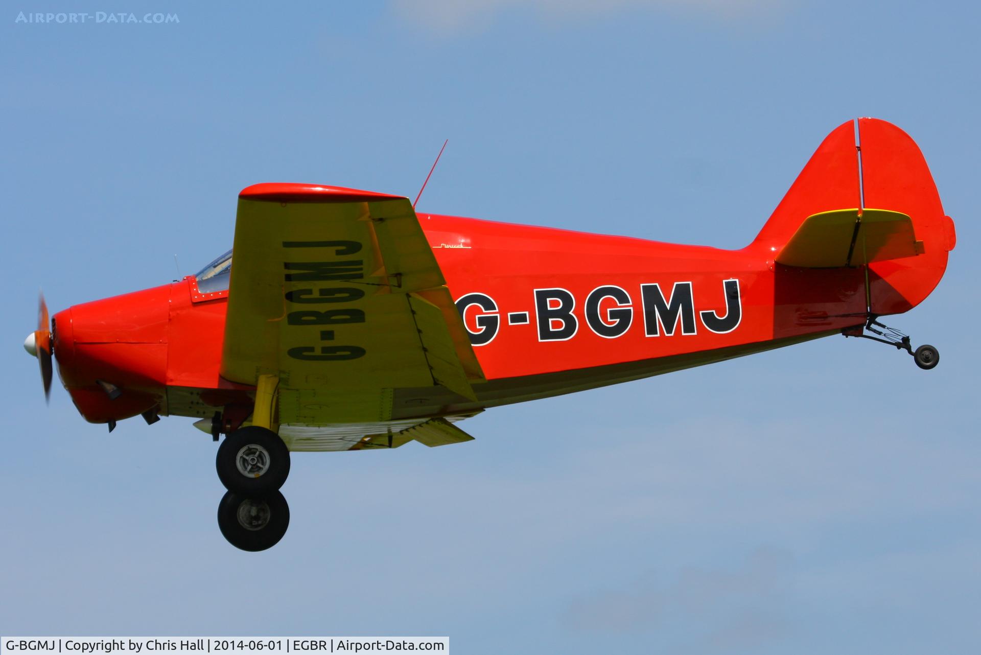 G-BGMJ, 1952 Gardan GY-201 Minicab C/N 12, at Breighton's Open Cockpit & Biplane Fly-in, 2014