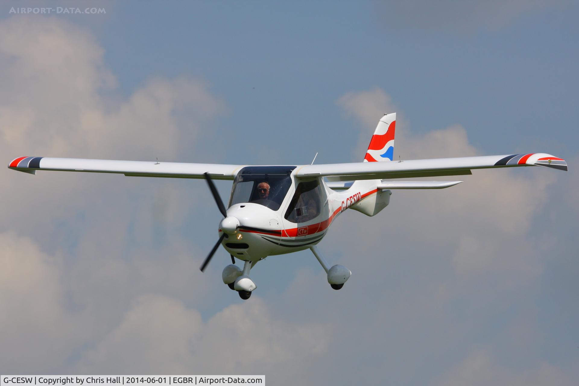 G-CESW, 2007 Flight Design CTSW C/N 8296, at Breighton's Open Cockpit & Biplane Fly-in, 2014