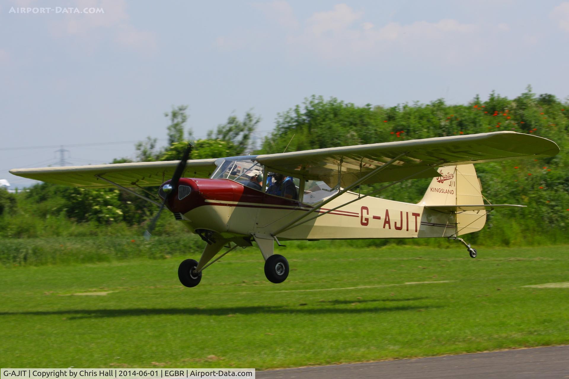 G-AJIT, 1946 Auster J-1 Kingsland C/N 2337, at Breighton's Open Cockpit & Biplane Fly-in, 2014
