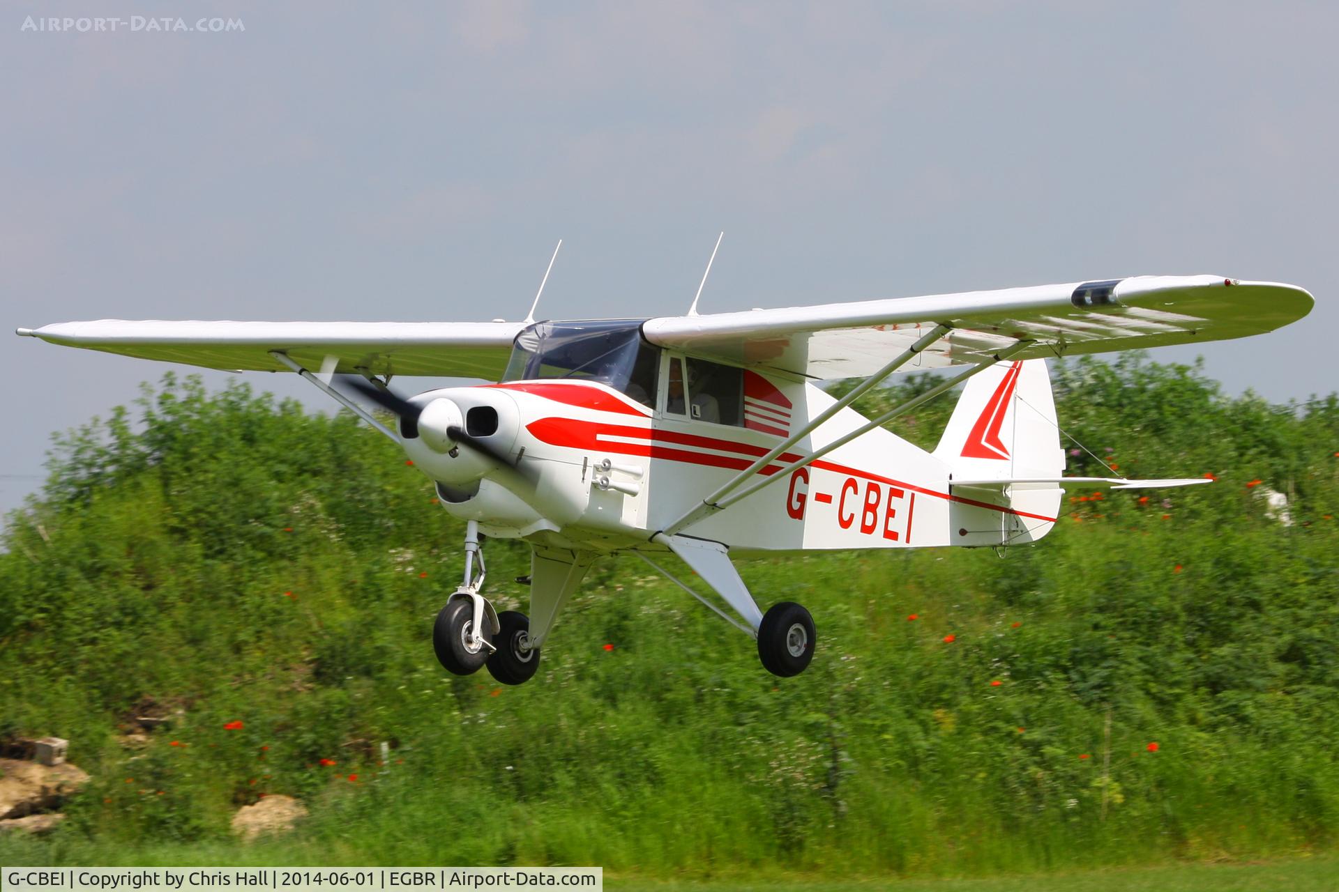 G-CBEI, 1961 Piper PA-22-108 Colt Colt C/N 22-9136, at Breighton's Open Cockpit & Biplane Fly-in, 2014