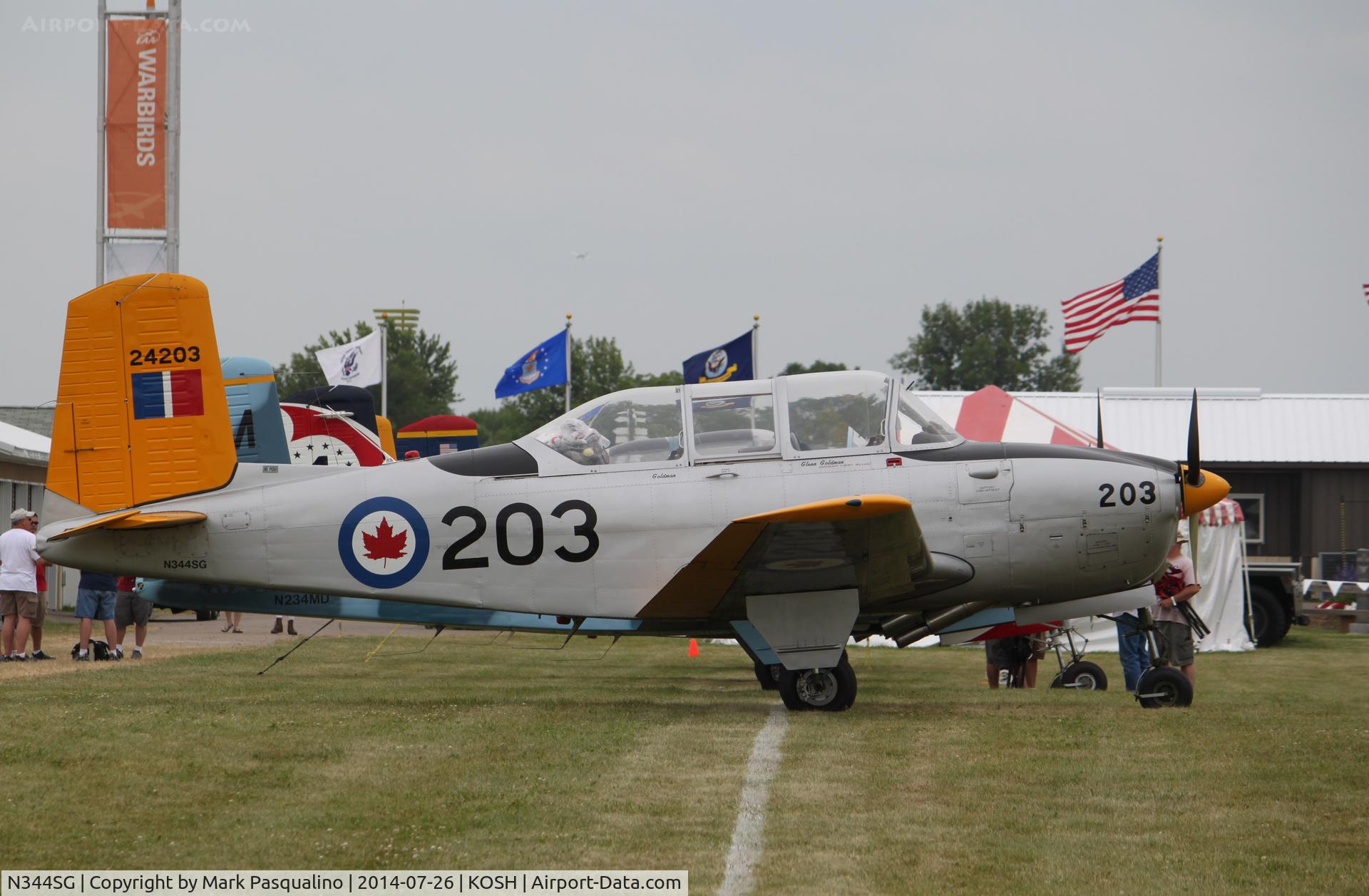 N344SG, 1957 Beech D-45 (T-34B) Mentor C/N BG354, Beech T-34B