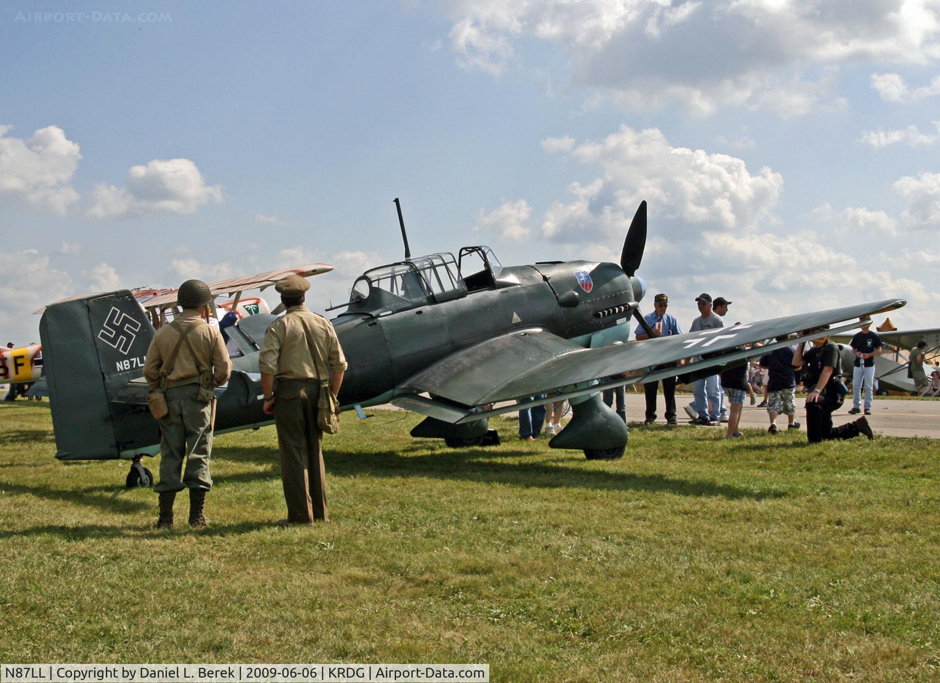 N87LL, 1979 Junkers Ju-87-B Replica C/N S-1, This is an interesting 1979 replica (full-scale?) of the much feared German Stuka dive bomber.