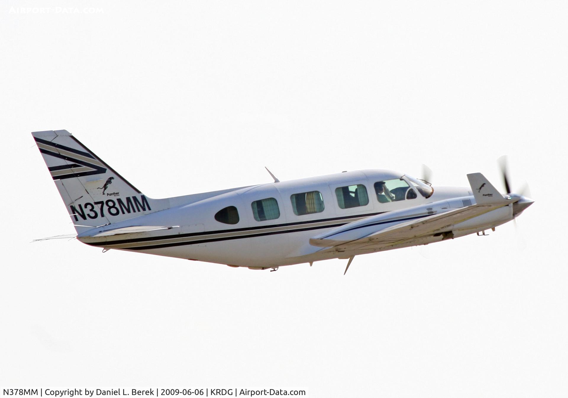 N378MM, 1978 Piper PA-31-325 Navajo C/R C/N 31-7812118, Nice, updated twin Piper takes off at Reading.
