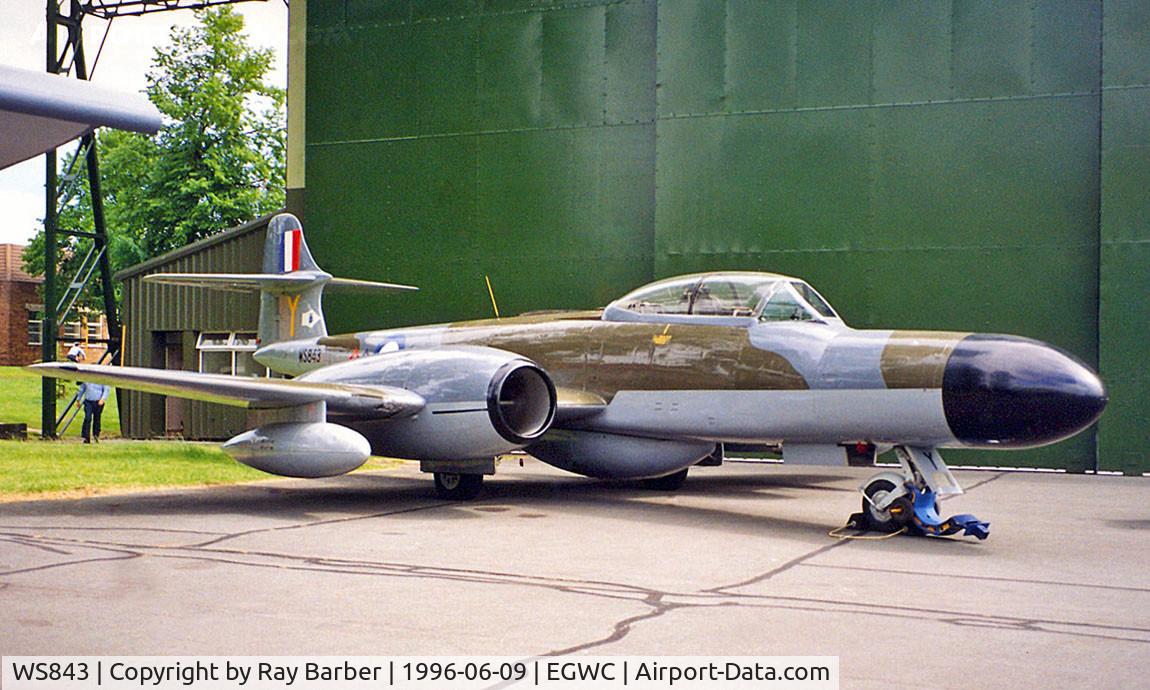 WS843, Gloster Meteor NF(T).14 C/N Not found WS843, Gloster Meteor NF.14 [WS843] (Royal Air Force) RAF Cosford~G 09/06/1996
