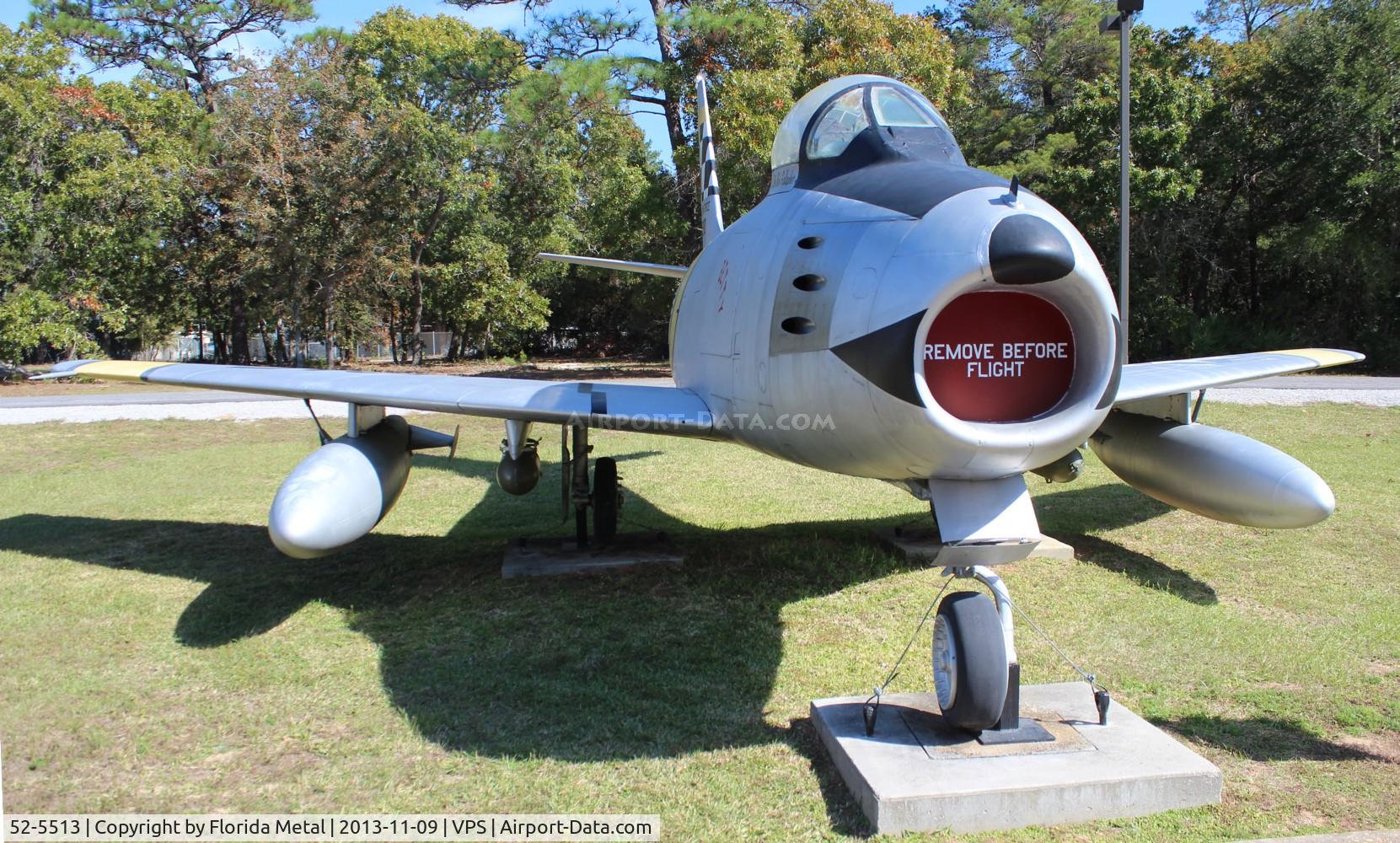52-5513, 1952 North American F-86F-25-NA Sabre C/N 193-242, F-86 Sabre at Air Force Armament Museum