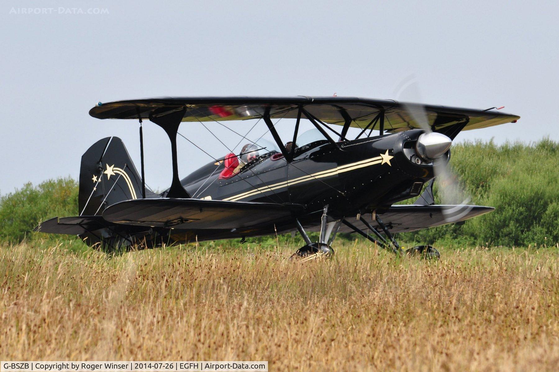 G-BSZB, 1981 Stolp SA-300 Starduster Too C/N 545, Immaculate resident biplane on hold prior to take-off.