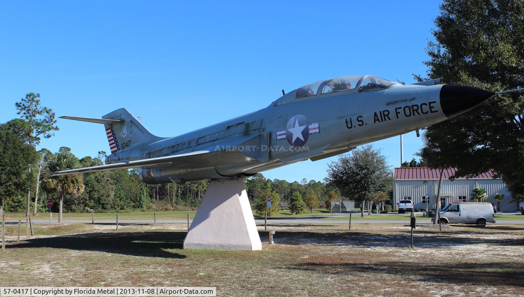 57-0417, 1957 McDonnell F-101B Voodoo C/N 595, F-101B Voodoo at a park in Panama City FL