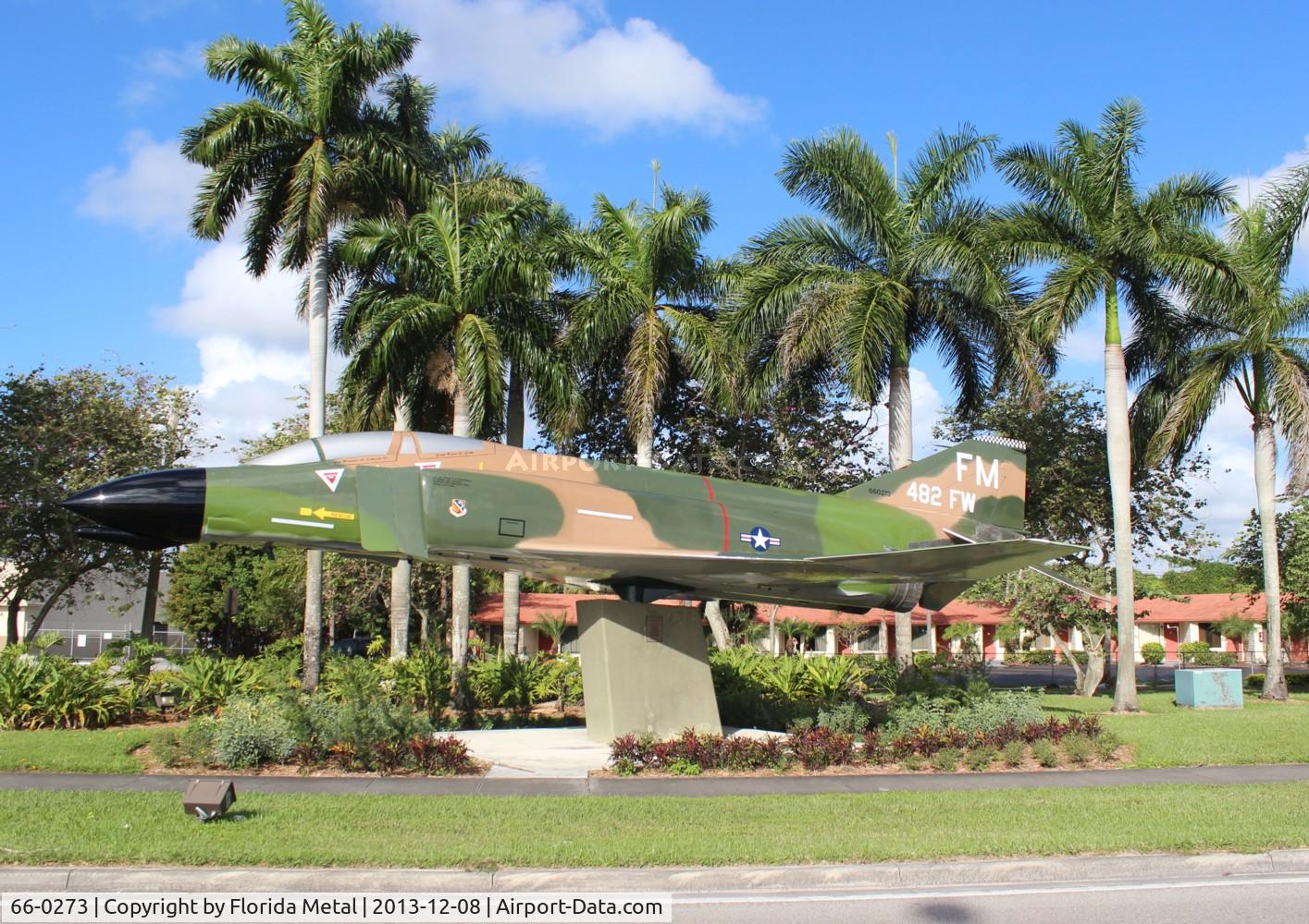 66-0273, 1966 McDonnell F-4D Phantom II C/N 1941, F-4D Phantom II in Homestead FL on US 1