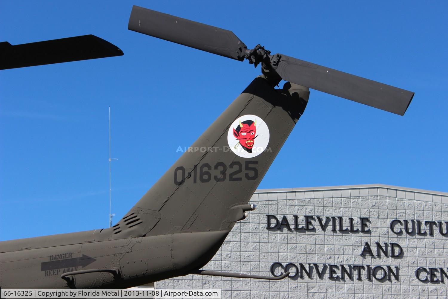66-16325, 1967 Bell UH-1H Iroquois C/N 8519, UH-1H at Daleville AL City Hall