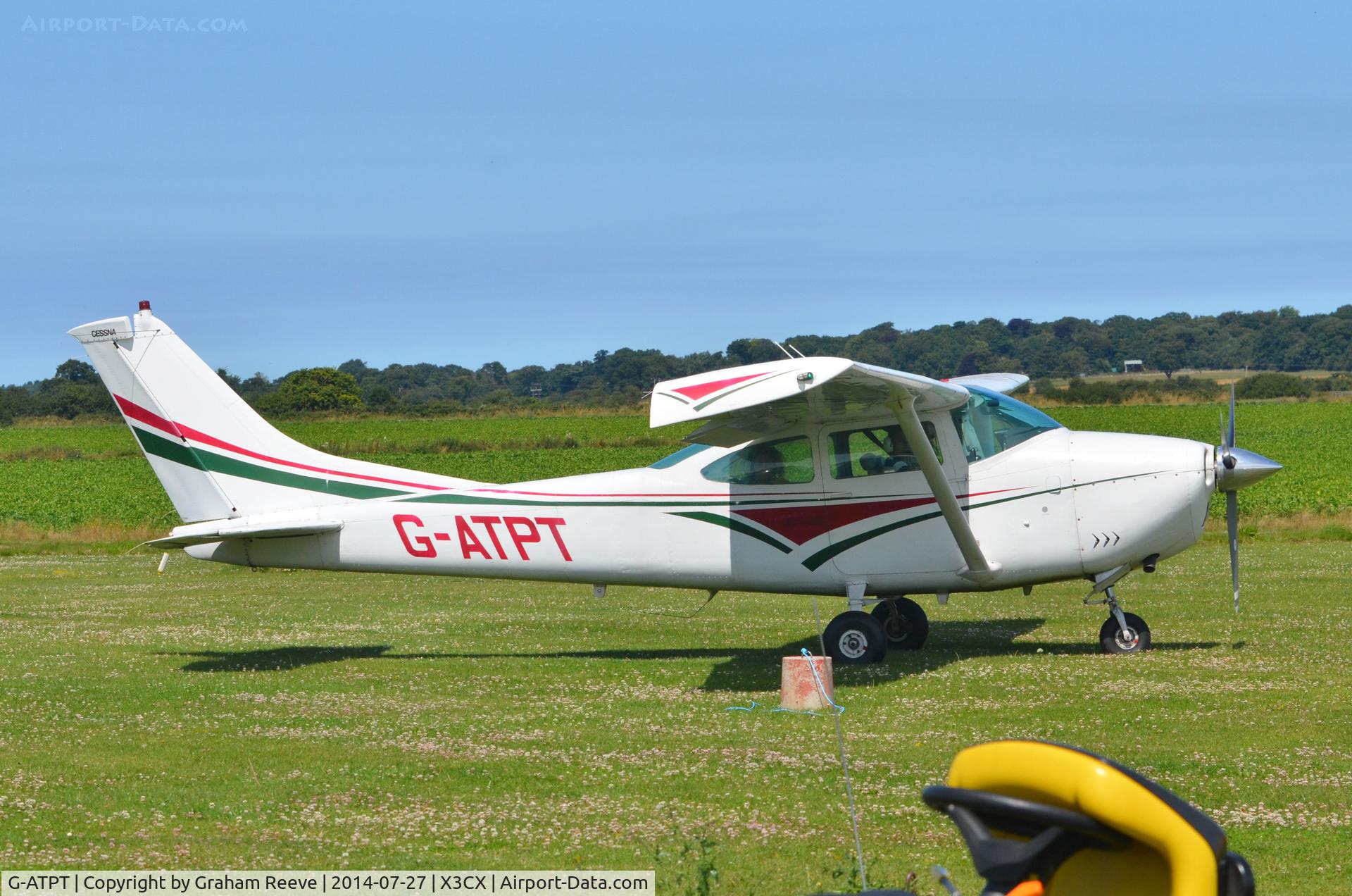 G-ATPT, 1966 Cessna 182J Skylane C/N 182-57056, Just landed at Northrepps.