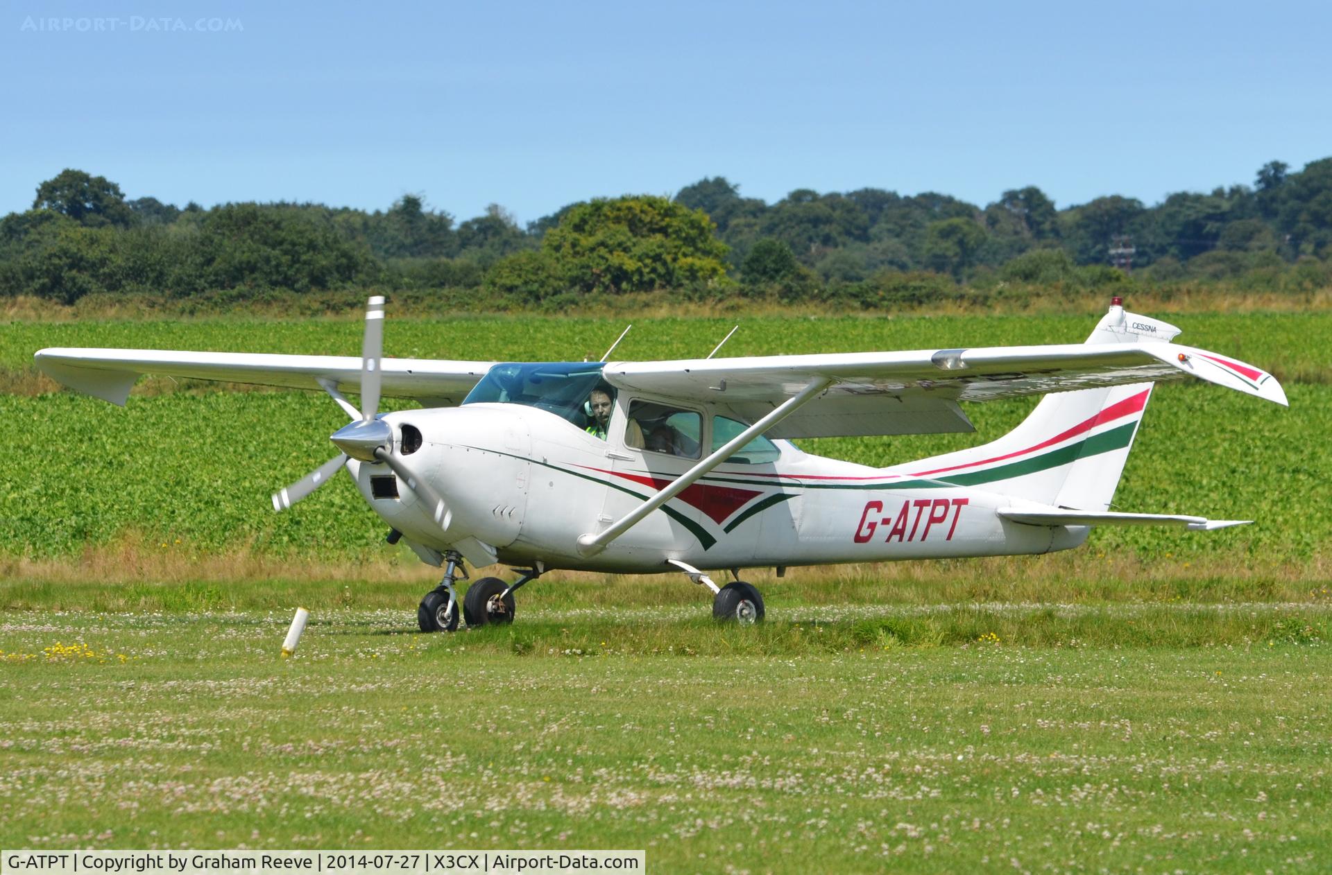 G-ATPT, 1966 Cessna 182J Skylane C/N 182-57056, Just landed at Northrepps.