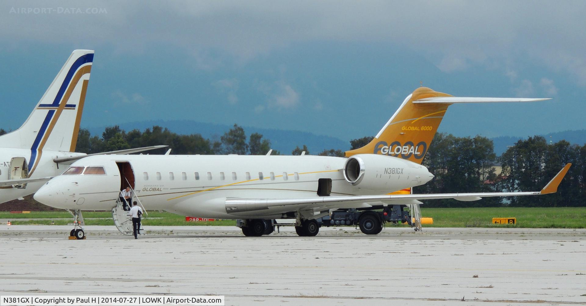 N381GX, 2012 Bombardier Global 6000 (BD-700-1A10) C/N 9381, GLEX at KLU