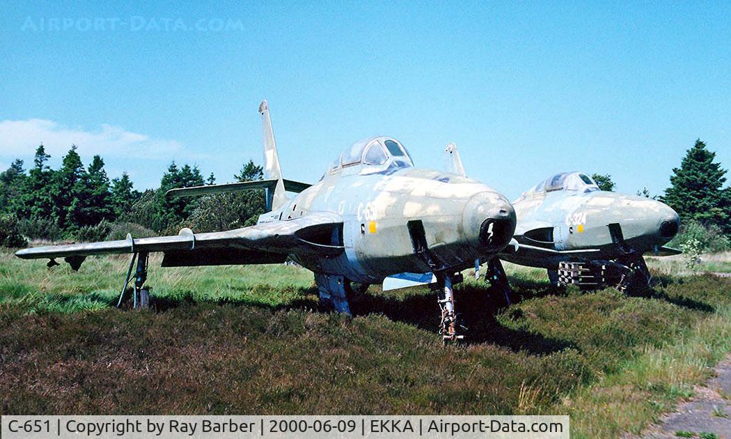 C-651, 1953 Republic RF-84F Thunderflash C/N 670, Republic RF-84F Thunderflash [670] (Royal Danish Air Force) Karup~OY 09/06/2000