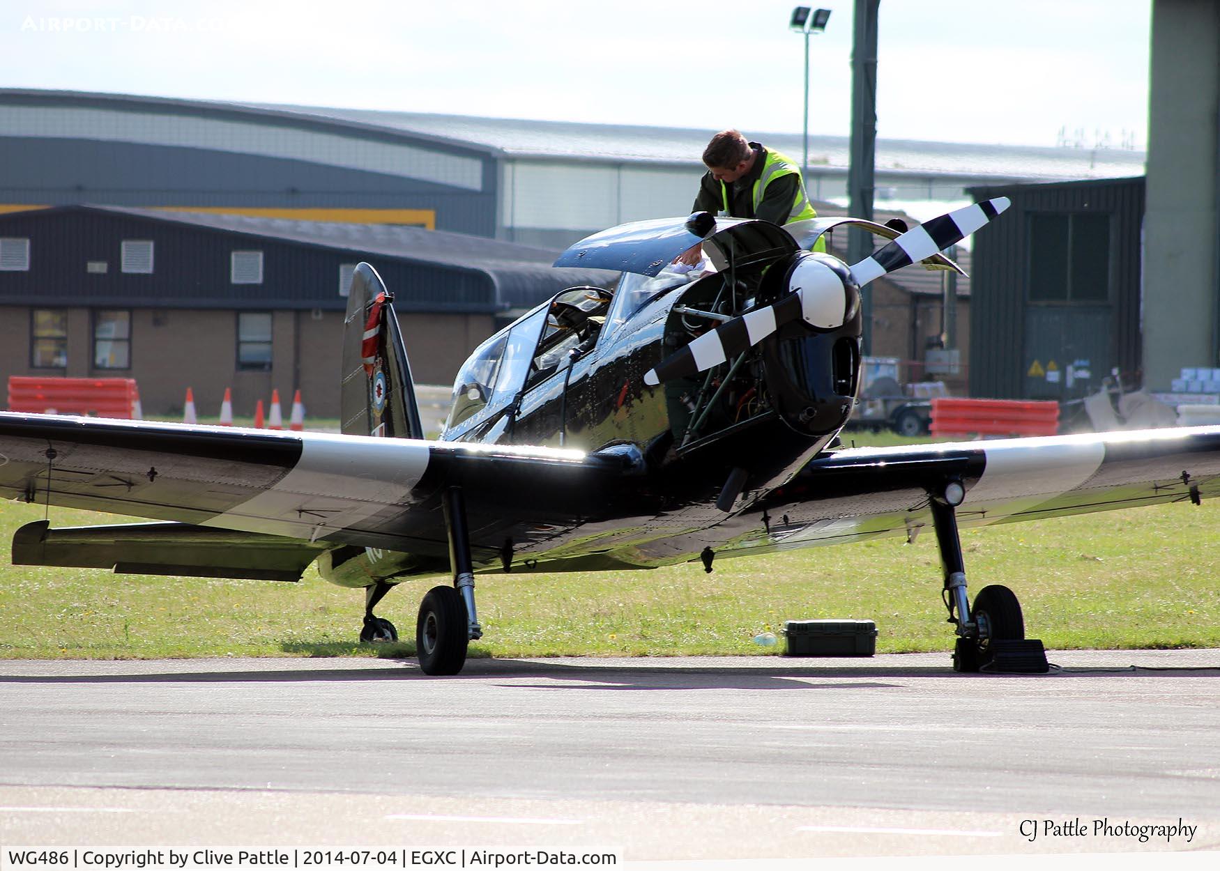 WG486, 1952 De Havilland DHC-1 Chipmunk T.10 C/N C1/0536-DHB.f421, Being prepared for another BBMF training sortie
