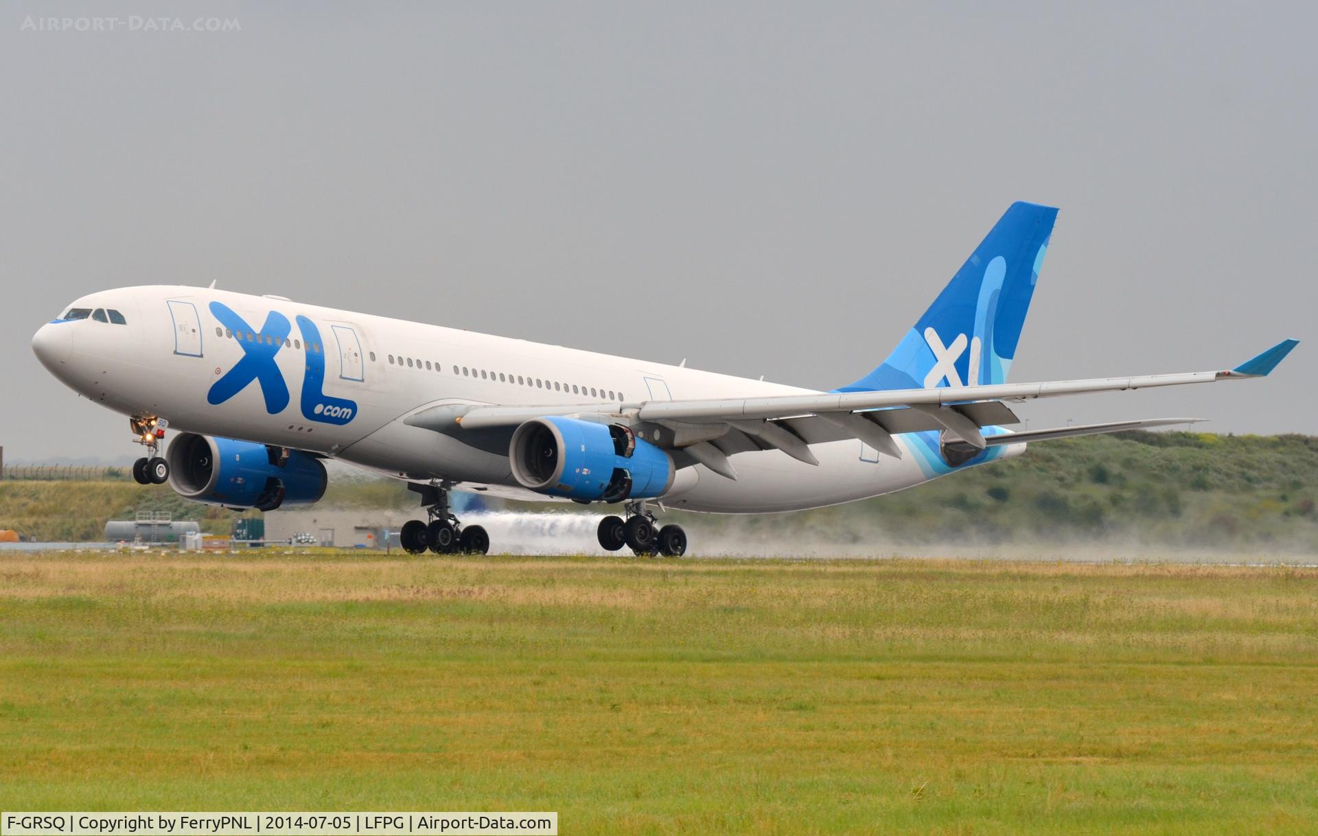 F-GRSQ, 2002 Airbus A330-243 C/N 501, XL A333 landing