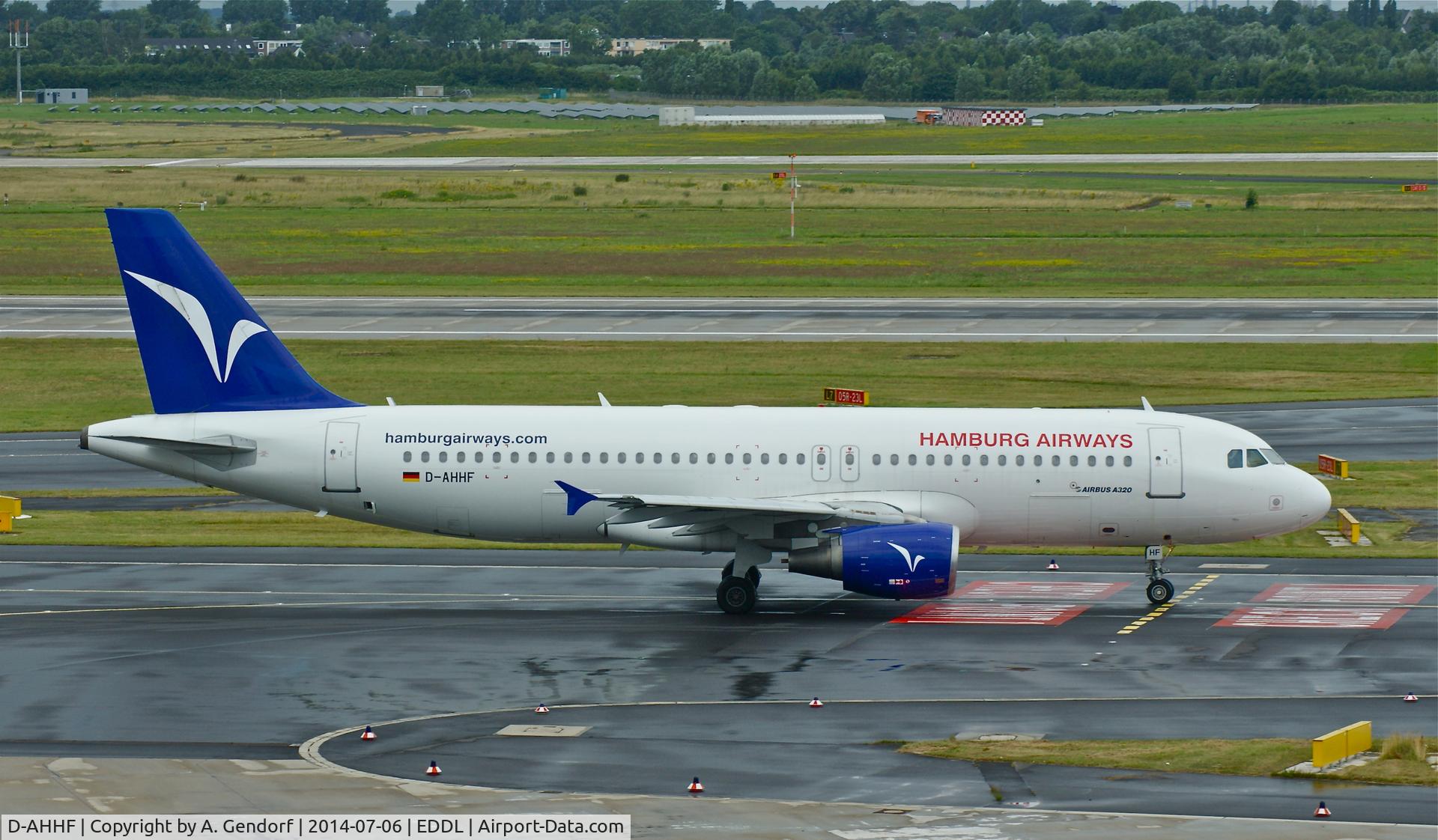 D-AHHF, 1998 Airbus A320-214 C/N 888, Hamburg Airways, seen here at Düsseldorf Int'l(EDDL)