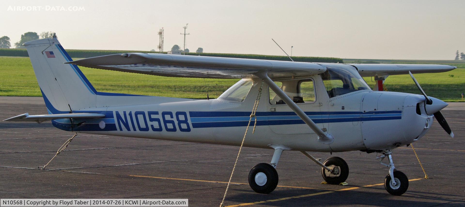 N10568, 1973 Cessna 150L C/N 15074914, Sitting at the Clinton Airport for the Cessna 150 fly in