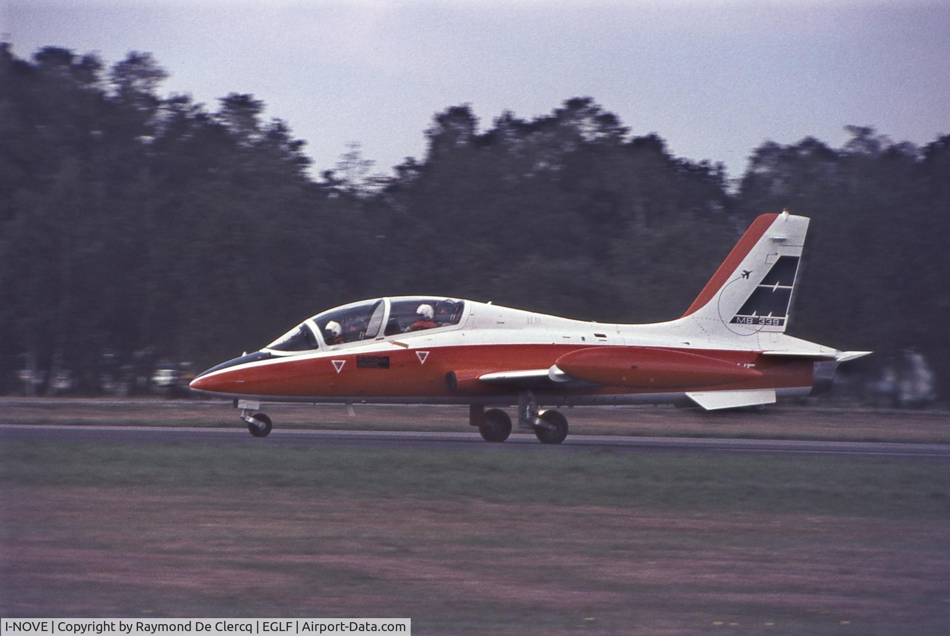I-NOVE, 1976 Aermacchi MB-339 C/N 001, Prototype of the MB-339 at Farnborough in 1976.