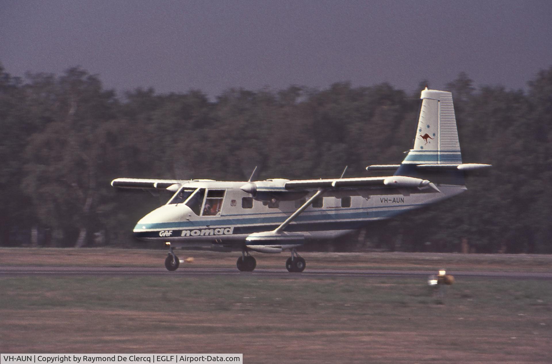VH-AUN, 1976 GAF N22B Nomad C/N N22B-026, FAB 1976